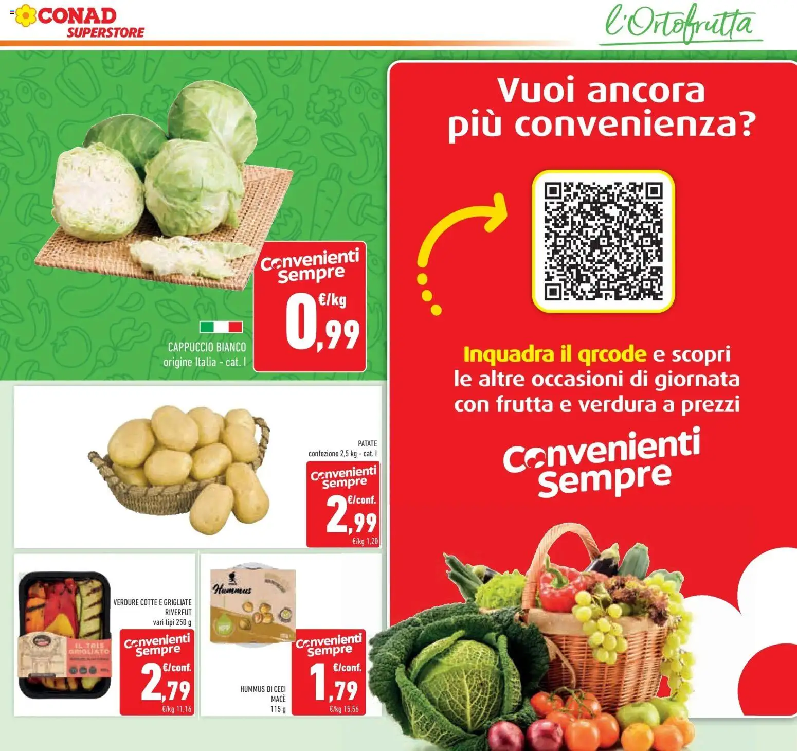 Volantino Conad del 14.01.2026 | Pagina: 11 | Prodotti: Ceci, Patate, Frutta, Hummus