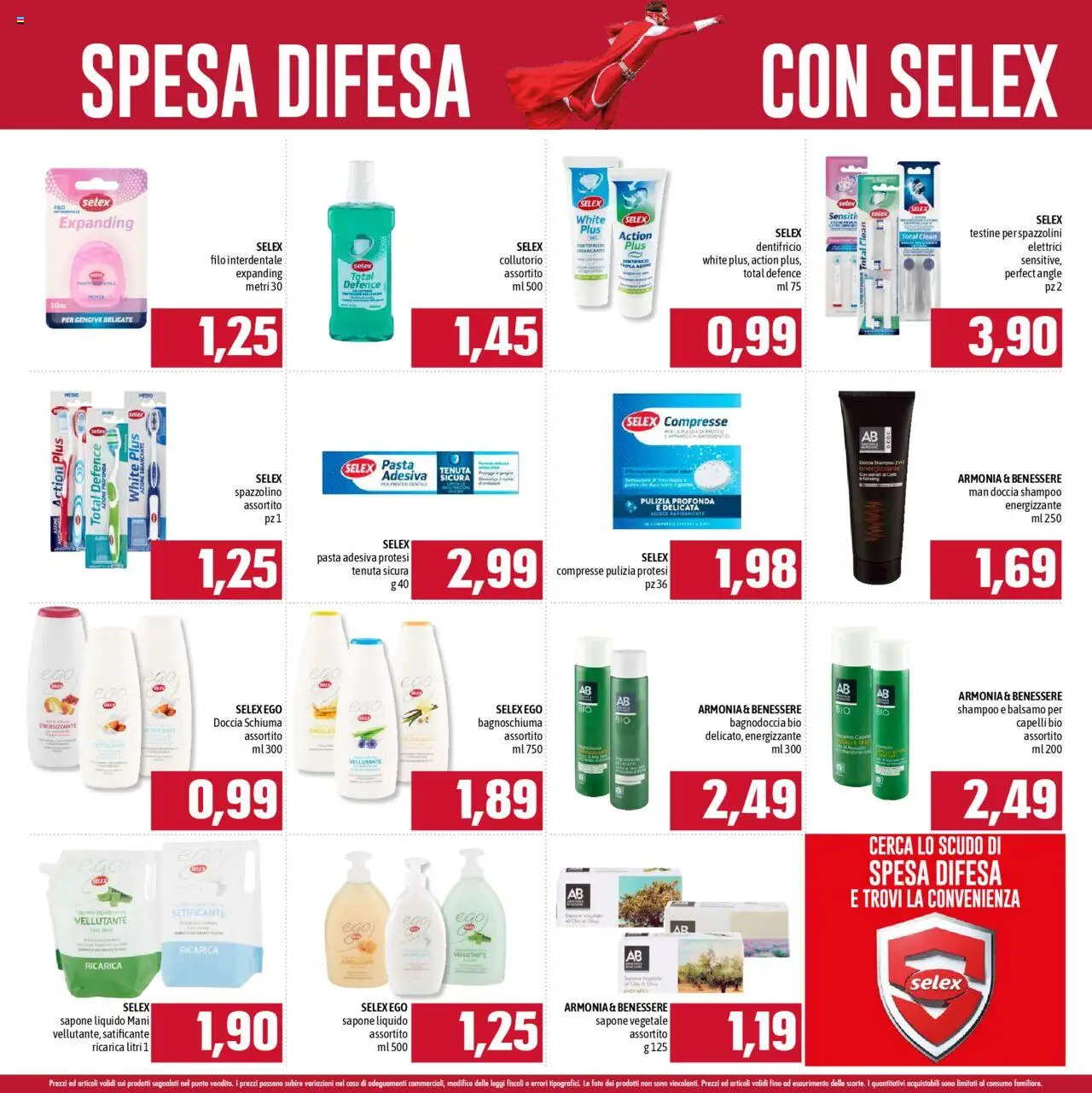 Volantino Emisfero del 01.09.2025 | Pagina: 20 | Prodotti: Shampoo, Collutorio, Filo interdentale, Doccia