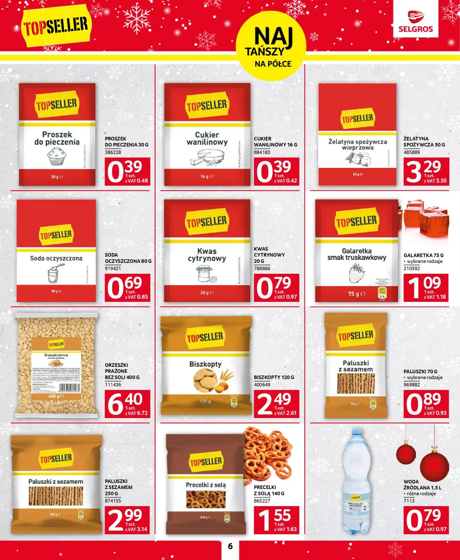 Selgros cash&carry Gazetka - Topseller od 20.11.2025 | Strona: 6 | Produkty: Żelatyna, Paluszki, Cukier wanilinowy, Cukier