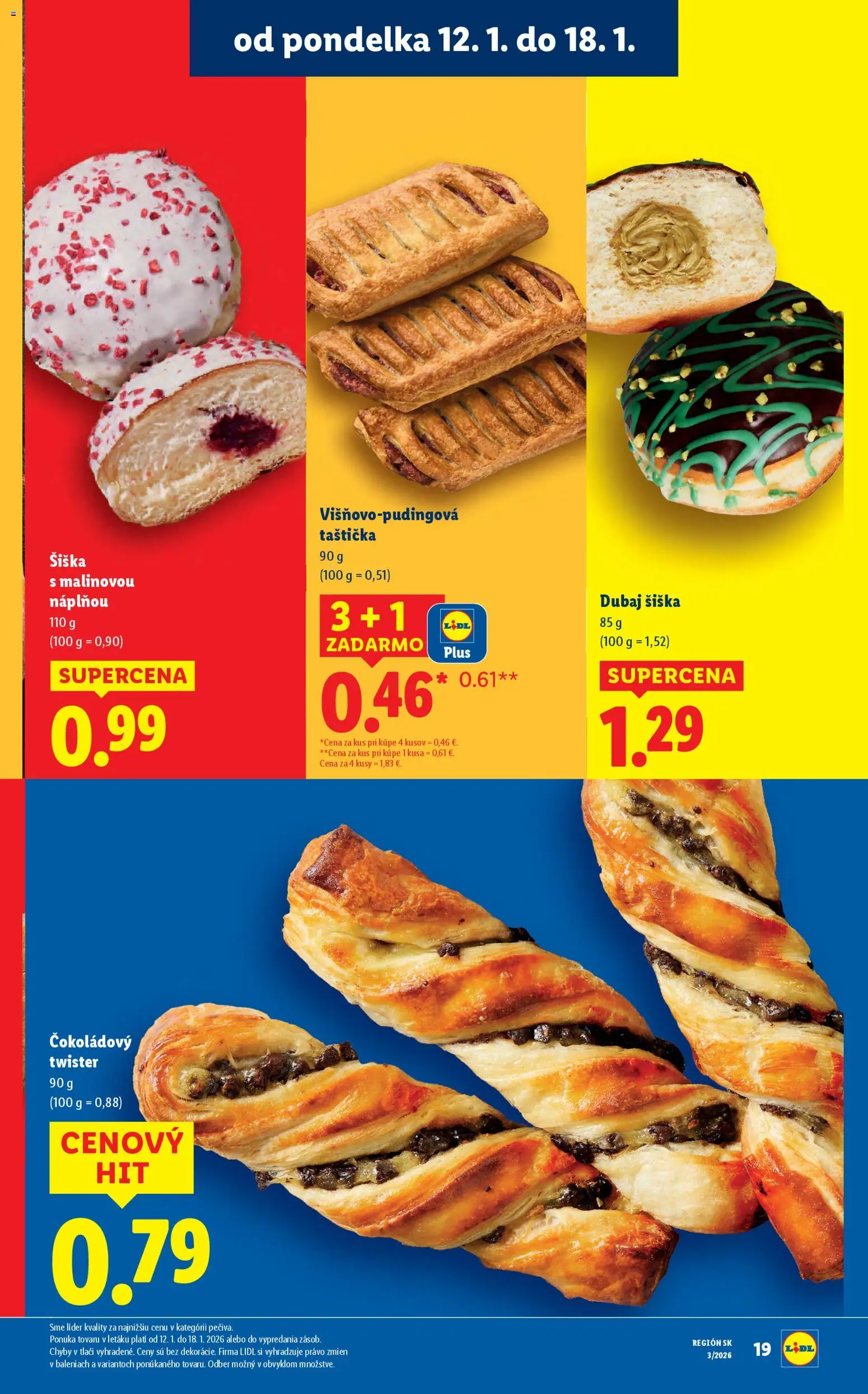 Nové Lidl akcie – leták je platný od 12.01.2026 | Strana: 19 | Produkty: Donut