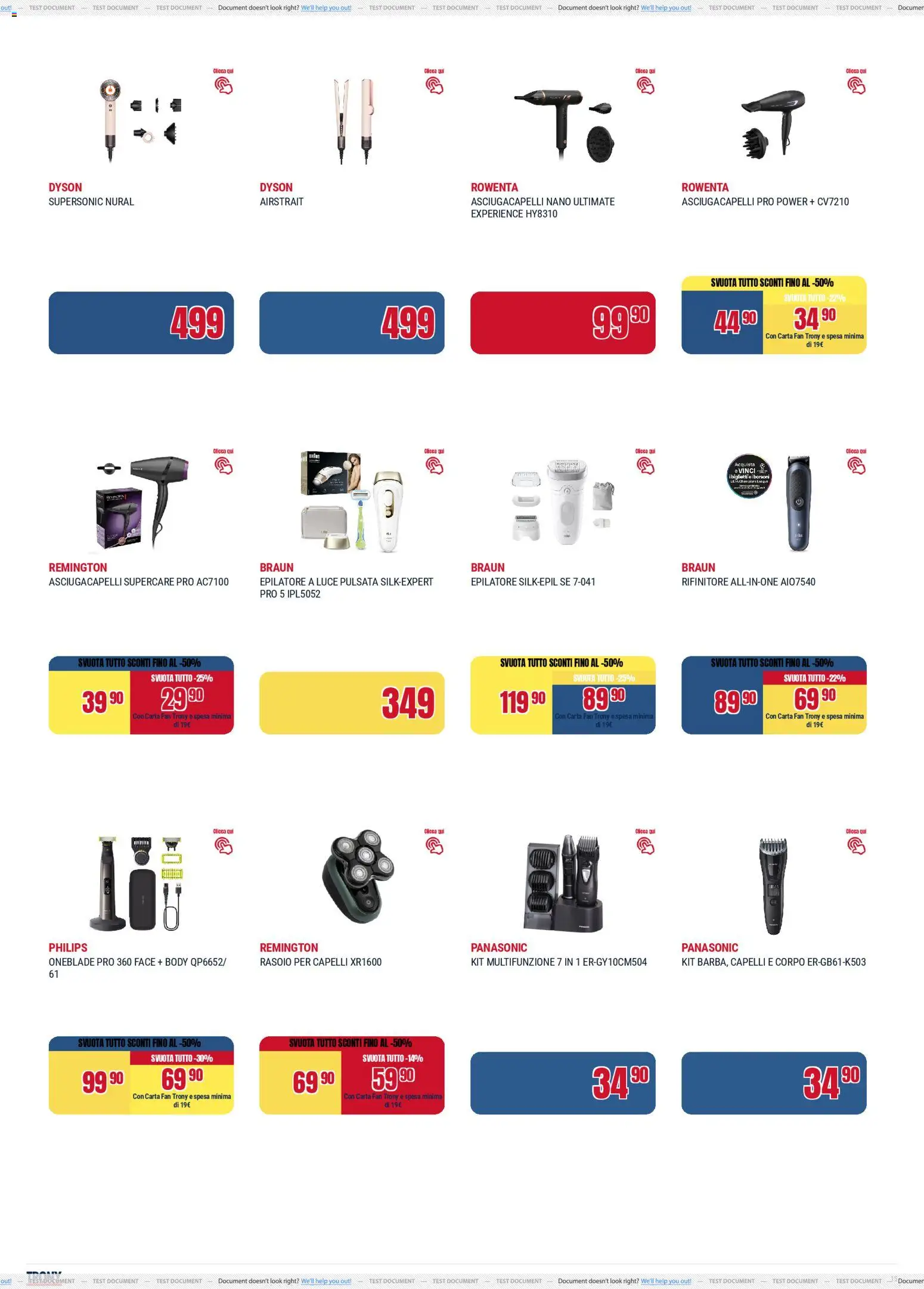 Volantino Trony del 15.01.2026 | Pagina: 15 | Prodotti: Rasoio, Fan, Epilatore, Asciugacapelli