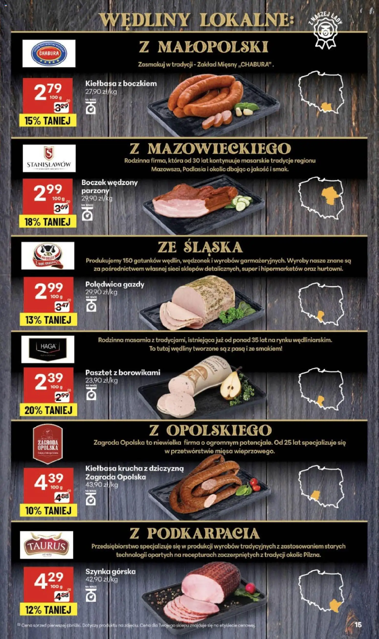 Delikatesy Centrum Black Friday od 20.11.2025 | Strona: 15 | Produkty: Boczek wędzony parzony, Szynka, Boczek, Wędliny
