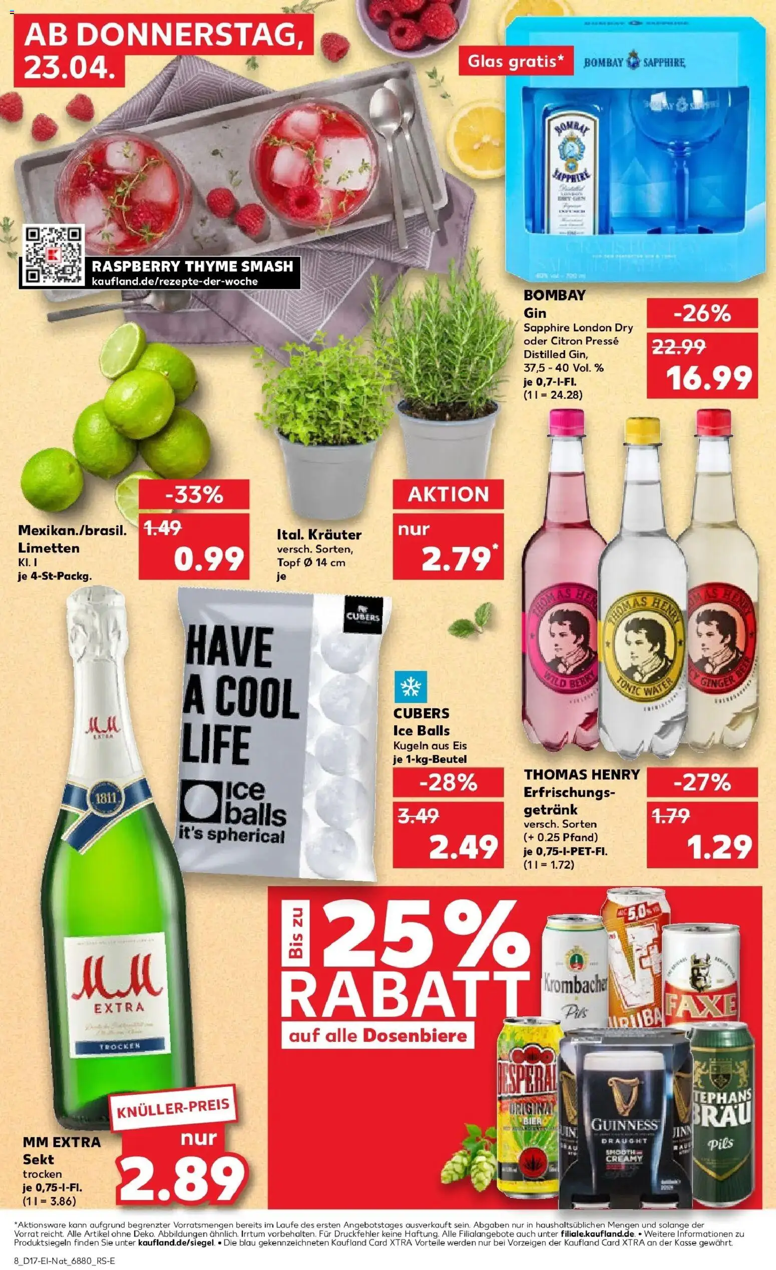 Kaufland Prospekt St. Ingbert	 – gültig ab 23.04.2026 | Seite: 8 | Produkte: Presse, Sekt, Krombacher, Eis