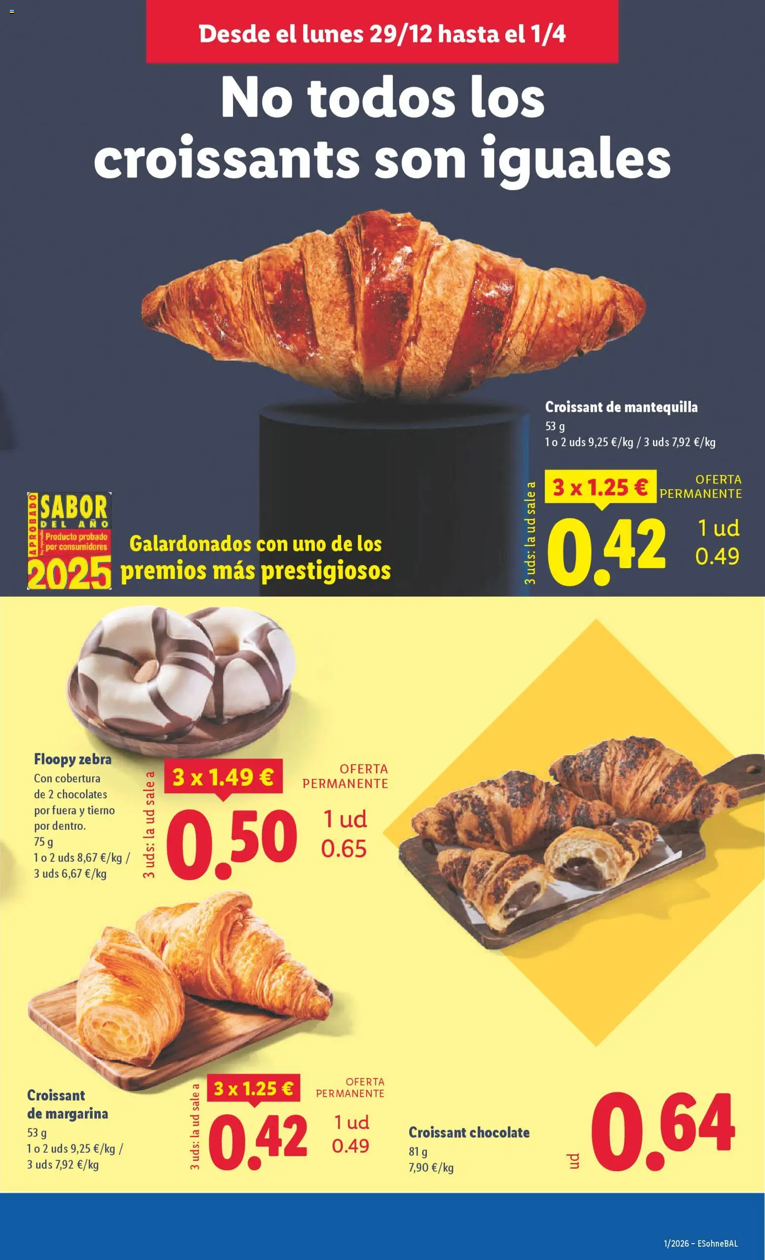 Lidl folleto │ válido desde el 29.12.2025 | Página: 17 | Productos: Chocolate, Croissant, Margarina, Συσκευή ροής