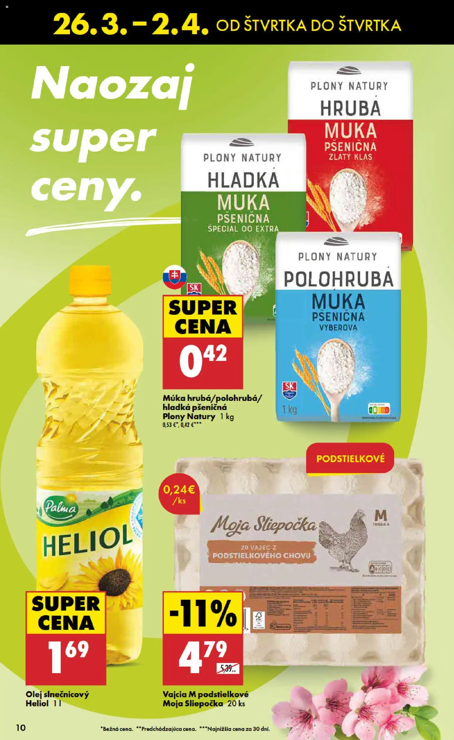 Nové Biedronka akcie – leták je platný od 26.03.2026 | Strana: 10 | Produkty: Vajcia, Olej, Zlatý klas, Hladká múka