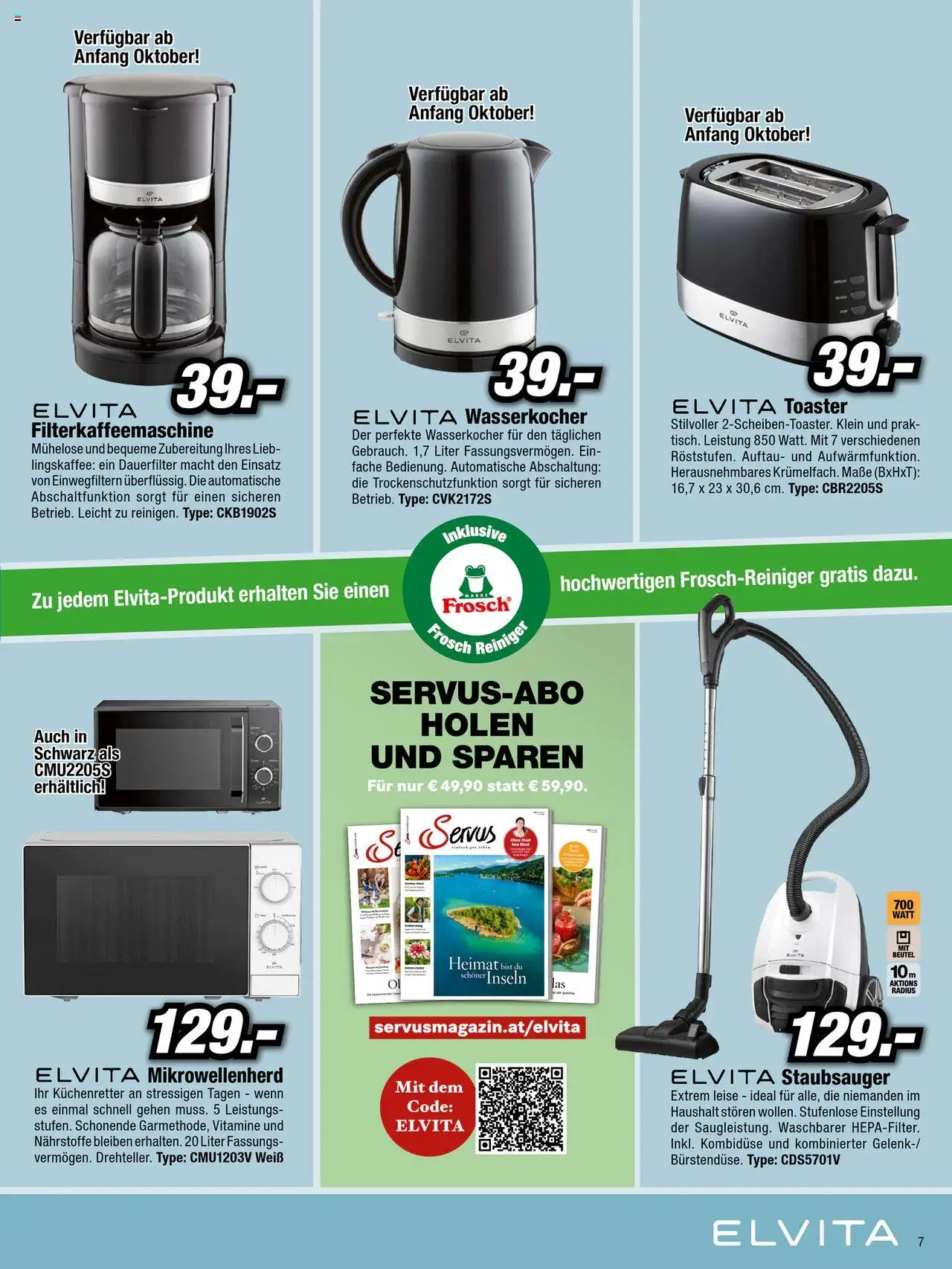 RED ZAC Flugblatt gültig ab 17.09.2025 | Seite: 7 | Produkte: Wasserkocher, Staubsauger, Toaster