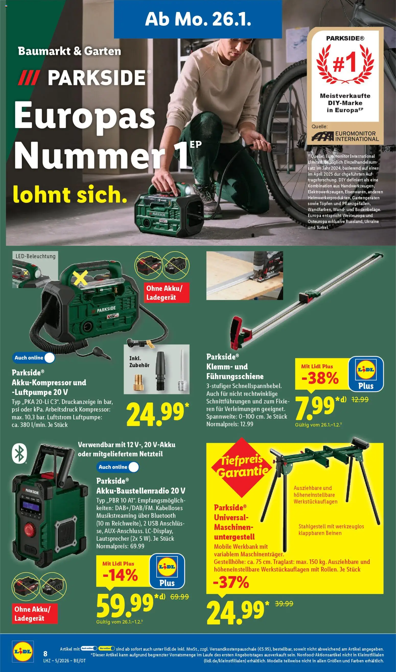 Lidl Prospekt Bernsdorf – gültig ab 26.01.2026 | Seite: 26 | Produkte: Lautsprecher, Luftpumpe, Netzteil, Ladegerät