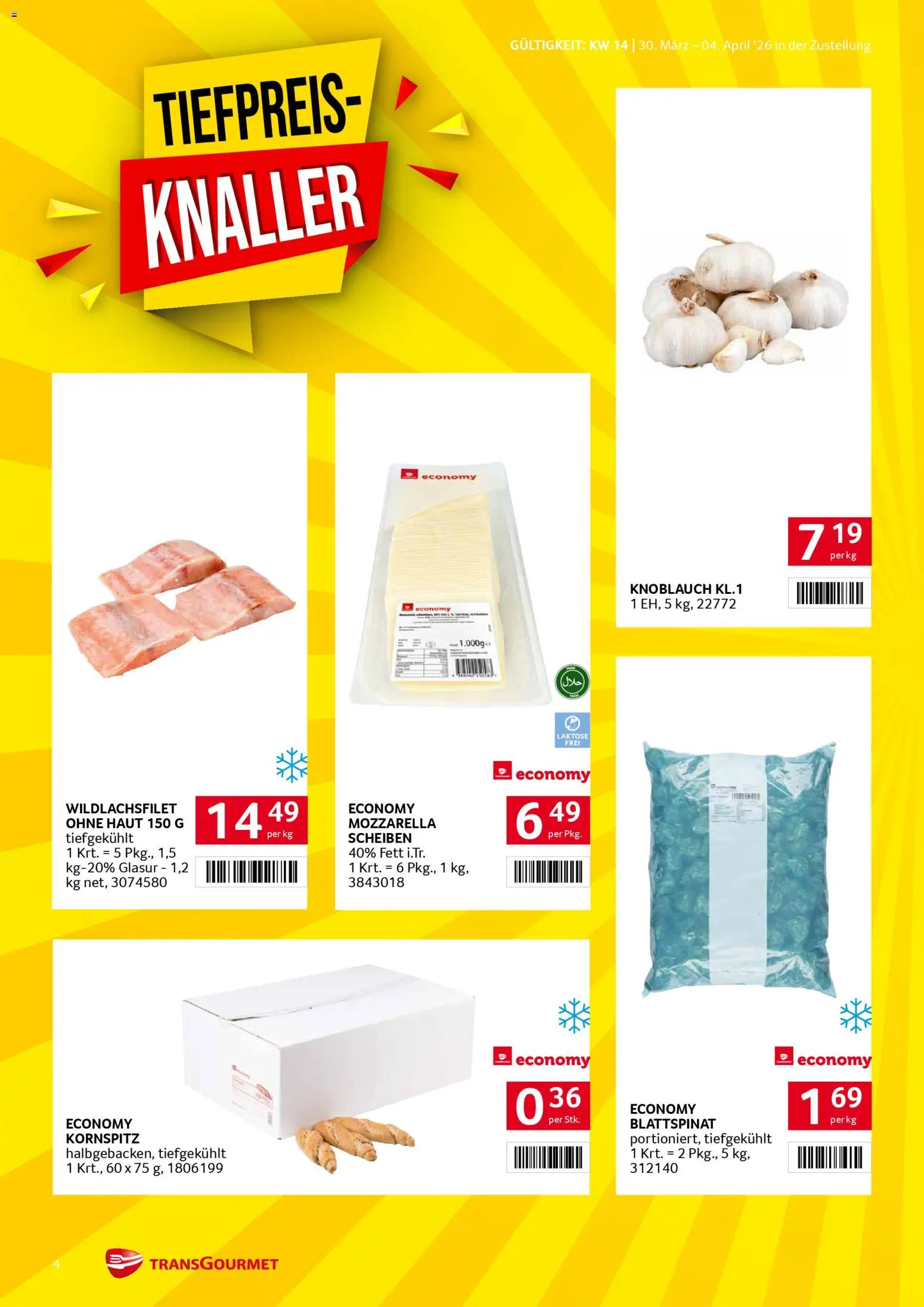 Transgourmet Zustellaktion gültig ab 30.03.2026 | Seite: 4 | Produkte: Knoblauch