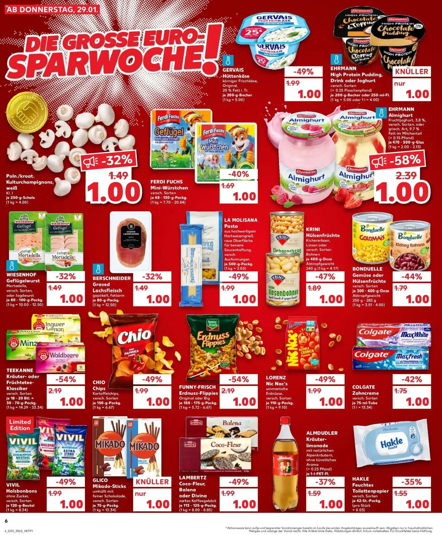 Kaufland prospekt Zossen	 – gültig ab 02.02.2026 | Seite: 6 | Produkte: Gemüse, Pasta, Chips, Feuchtes Toilettenpapier