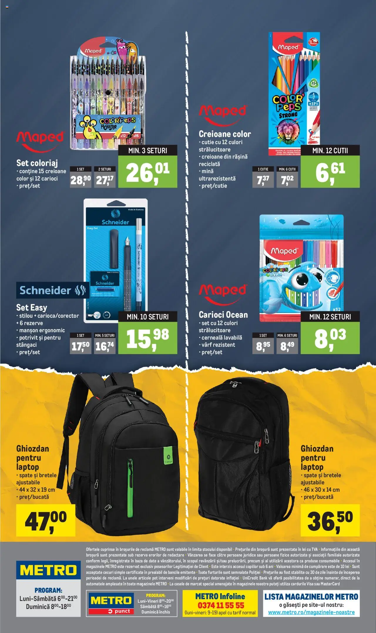 Metro catalog - Rechizite Școlare – valabil de la 01.08.2025 | Pagină: 12 | Produse: Laptop, Cutie, Türk kahvesi öğütme değirmeni, Ghiozdan