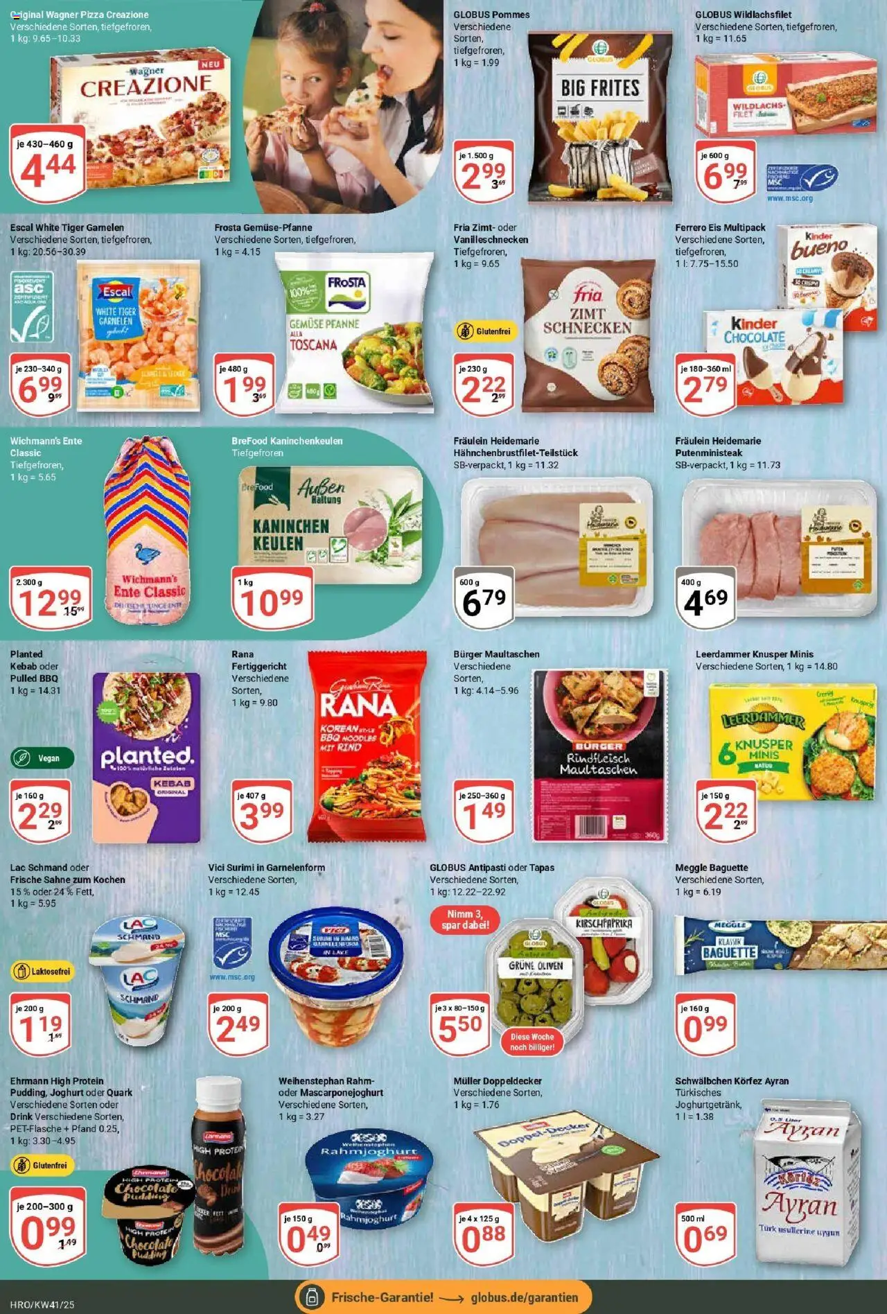Globus prospekt Rostock	 – gültig ab 06.10.2025 | Seite: 12 | Produkte: Quark, Kaninchen, Garnelen, Pudding