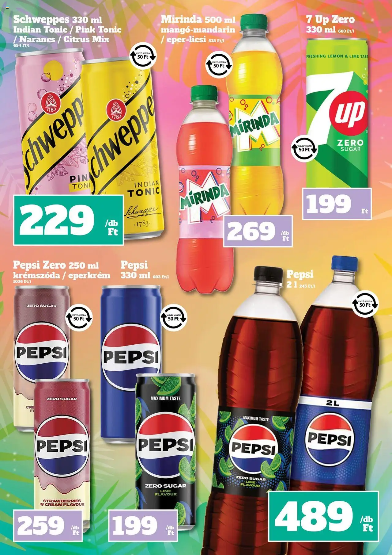 Family Diszkont akciós ujság - amely érvényes a következő dátumtól: 07.08.2025 | Oldal: 7 | Termékek: Tonic, Lime, Pepsi, Narancs