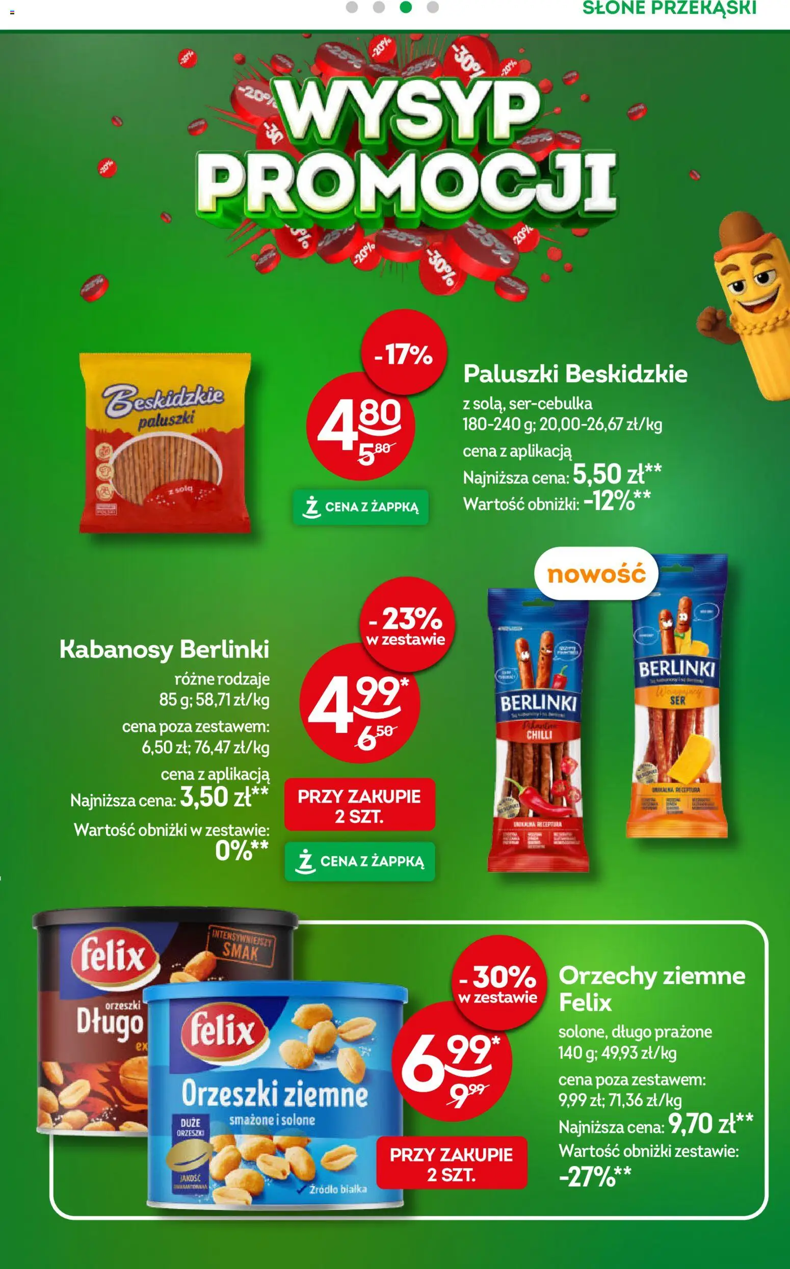 Żabka Black Friday od 19.11.2025 | Strona: 19 | Produkty: Kabanosy, Paluszki, Orzeszki ziemne, Orzechy