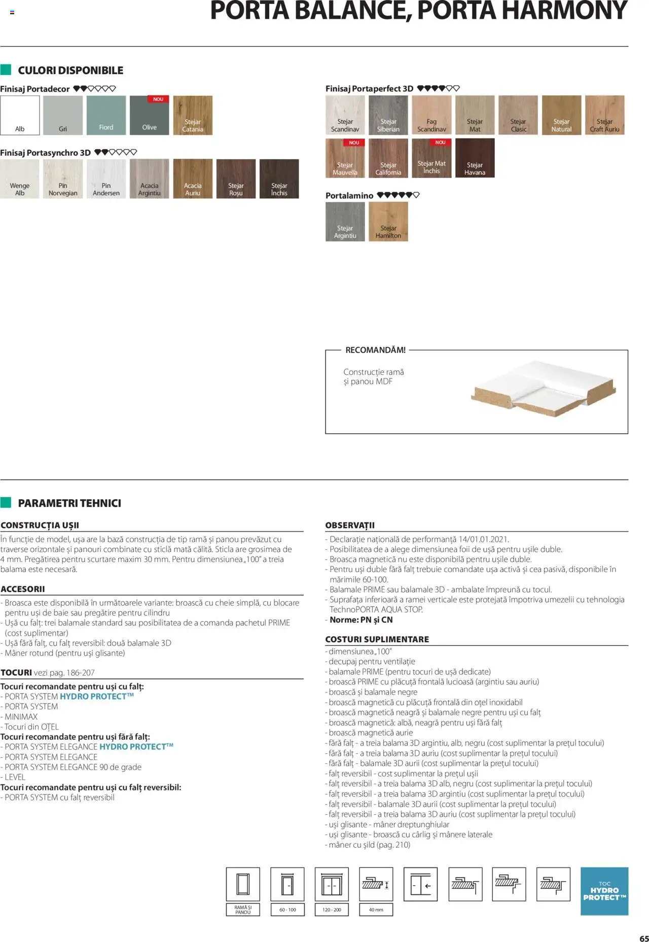 Noul catalog Proges – valabil de la 01.05.2025 | Pagină: 65 | Produse: Mâner, Traverse, Ușă