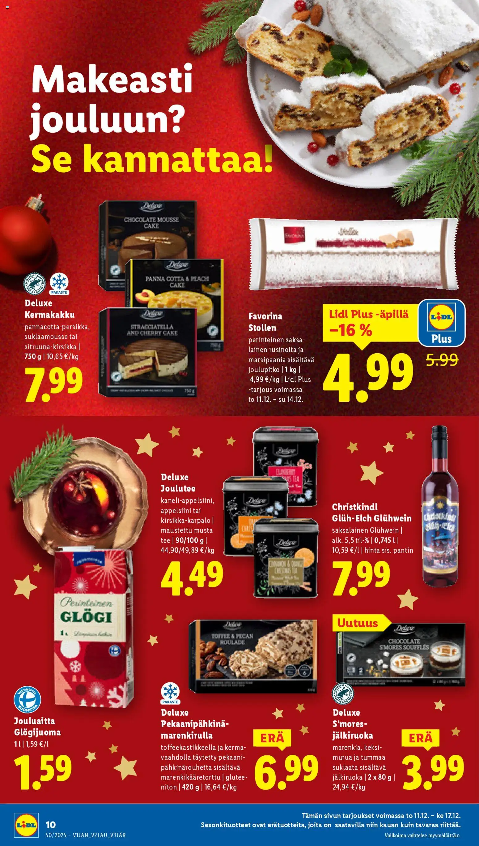 Lidl tarjoukset - Tampere – voimassa 11.12.2025 alkaen | Sivu: 10 | Tuotteet: Mousse, Tee, Kerma