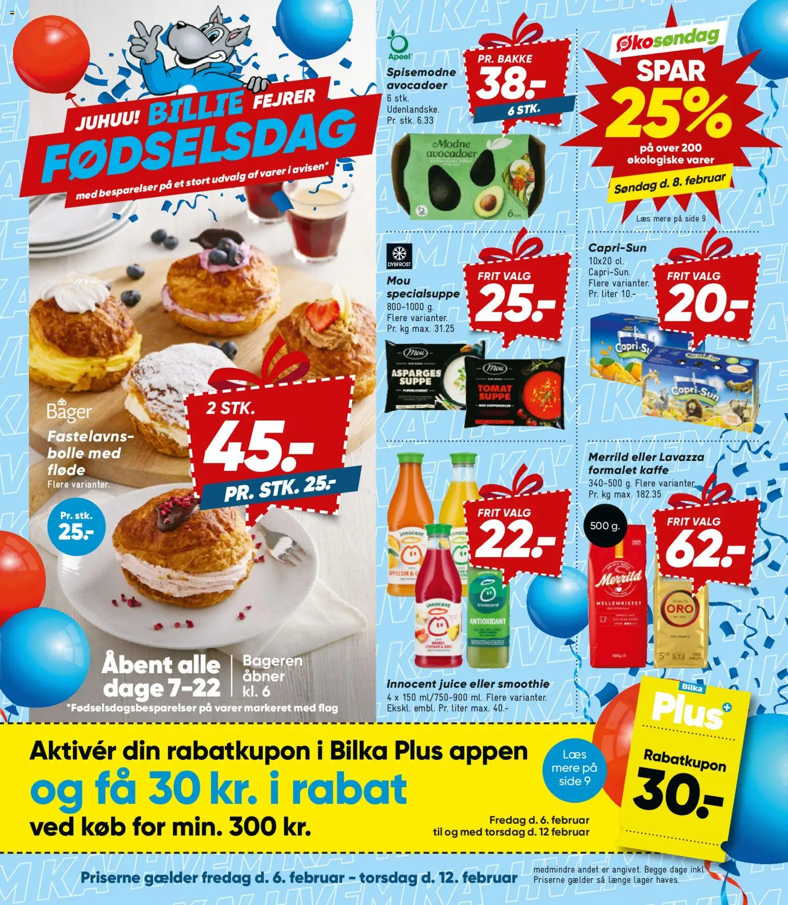 Bilka tilbudsavis – gyldig fra 06.02.2026 | Side: 1 | Produkter: Kaffe, Juice, Suppe, Asparges
