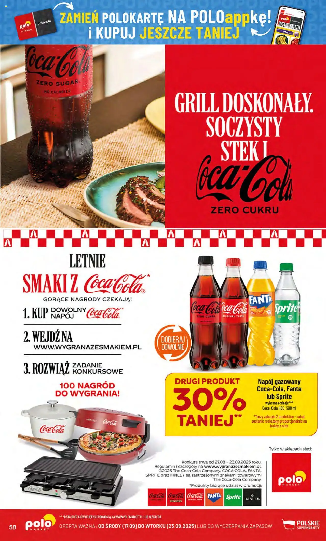 POLOmarket Gazetka od 17.09.2025 | Strona: 58 | Produkty: Grill, Sprite, Coca cola