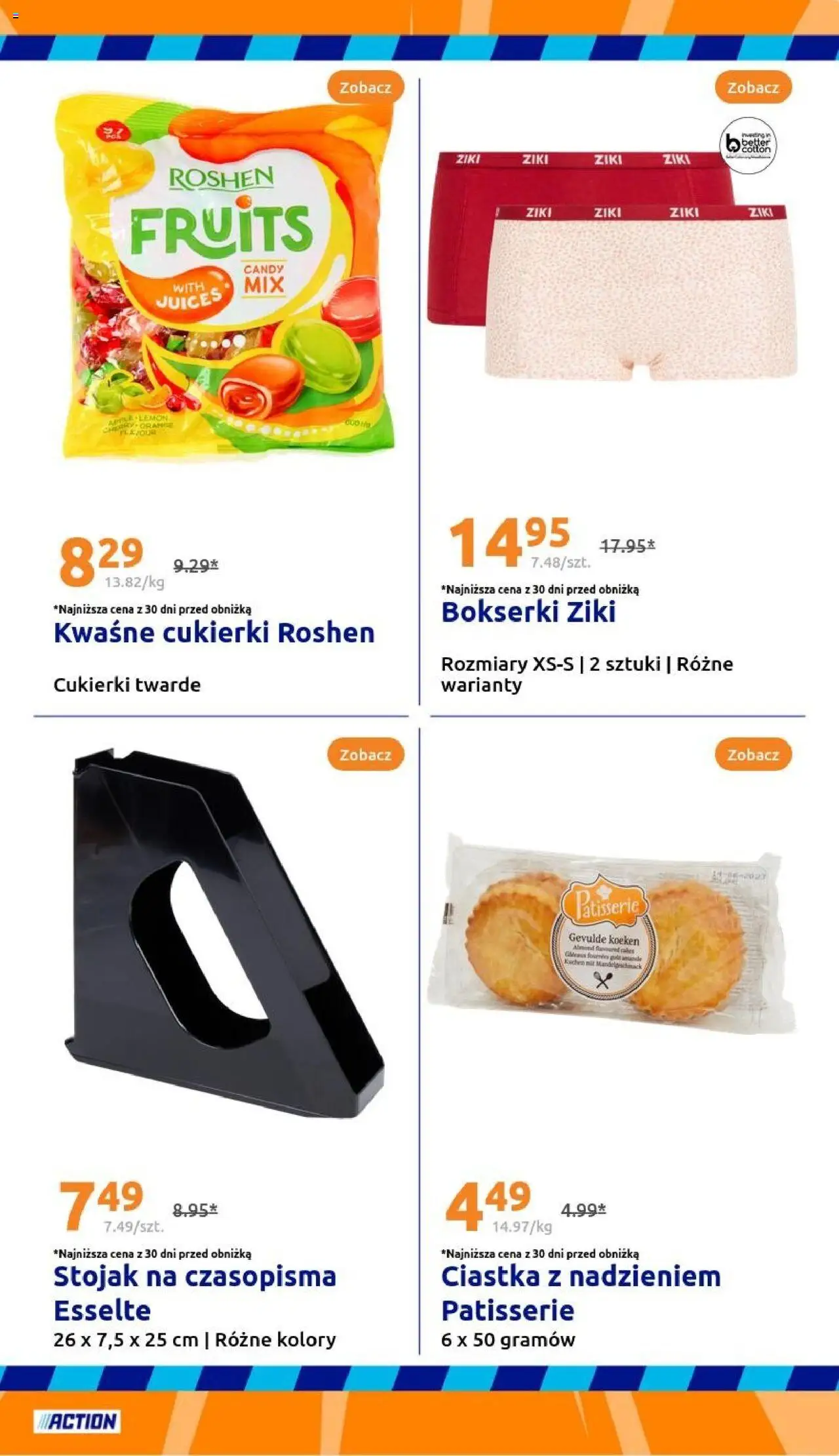 Action Gazetka od 17.09.2025 | Strona: 21 | Produkty: Bokserki, Cukierki roshen, Cukierki, Ciastka