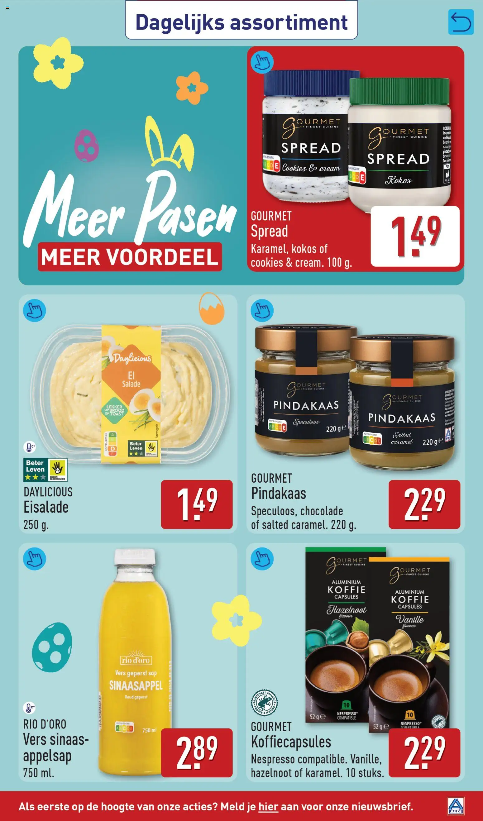 {H1} | Pagina: 31 | Producten: Boter, Koffie, Chocolade, Salade