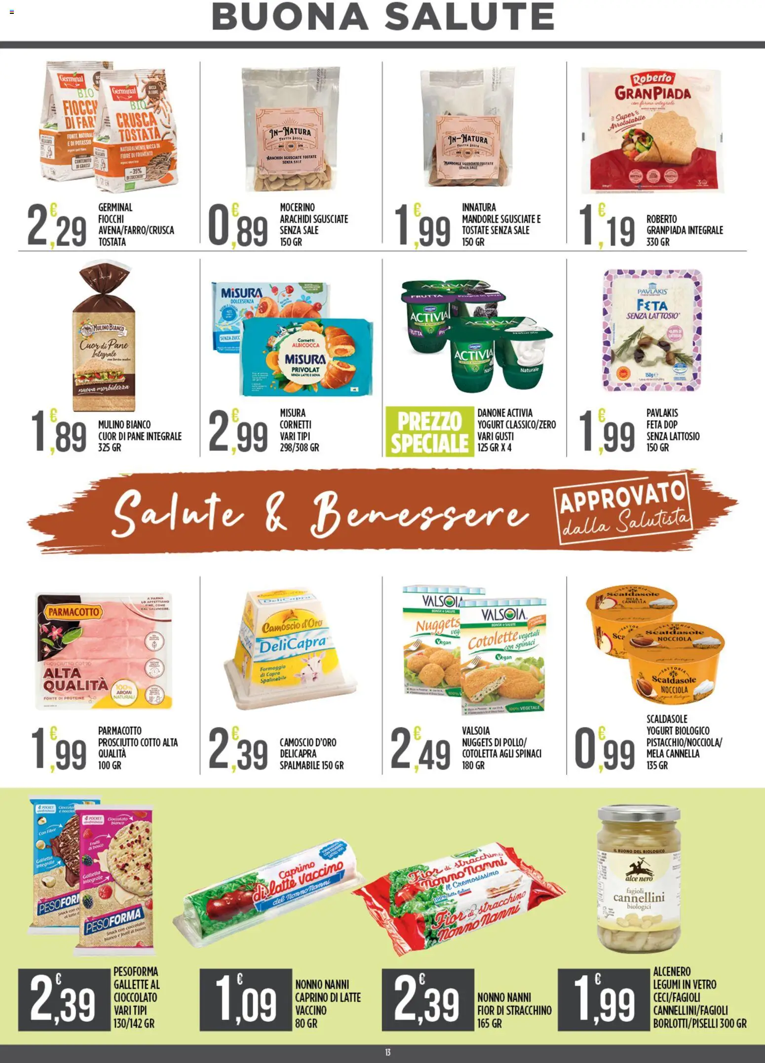 Volantino Euroesse del 09.03.2026 | Pagina: 13 | Prodotti: Prosciutto Cotto, Uova, Cioccolato, Sale