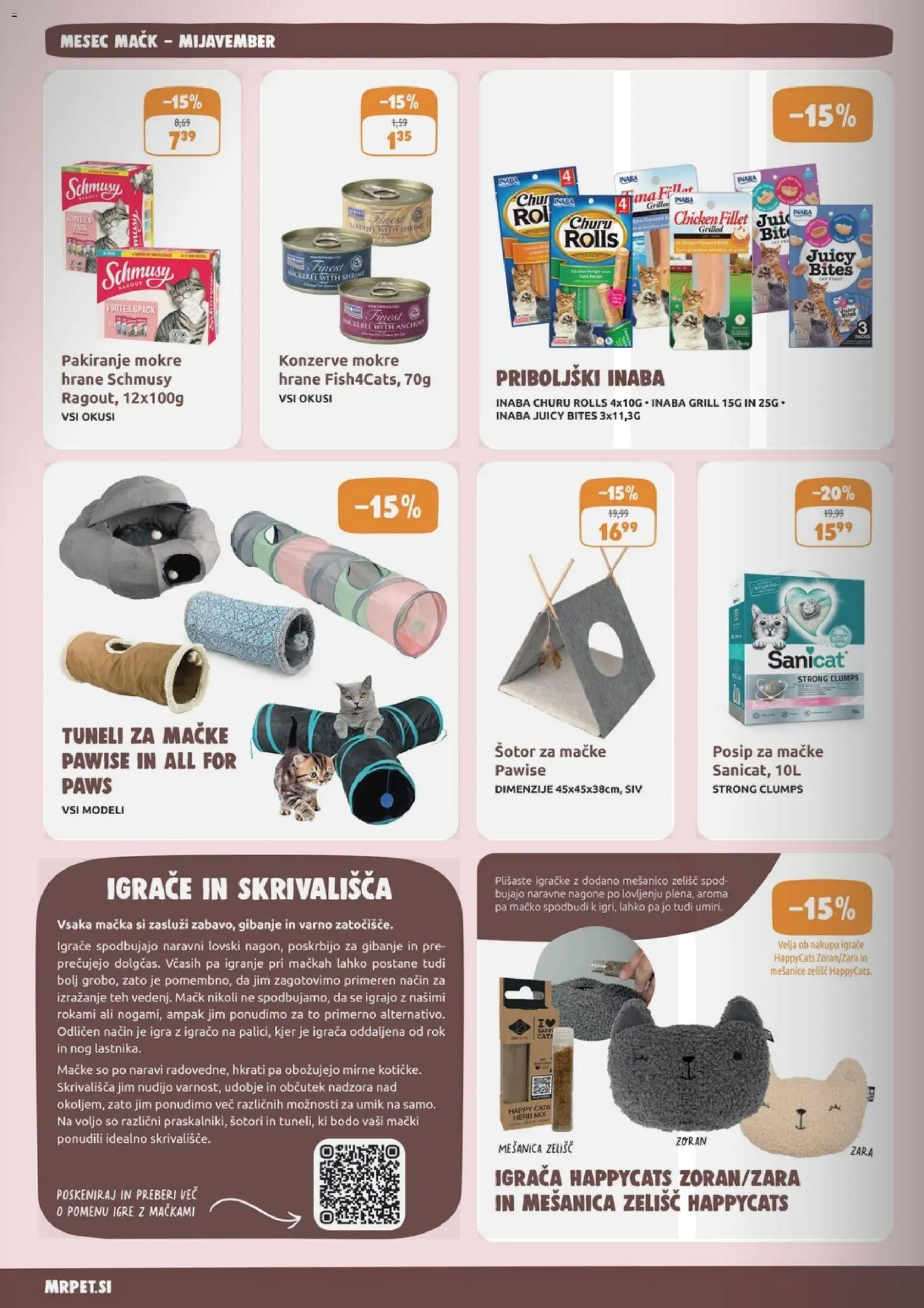 Novi Mr. Pet katalog ponudbe – veljaven od 01.11.2025 | Stran: 4 | Izdelki: Šotor, Igra, Priboljški, Grill