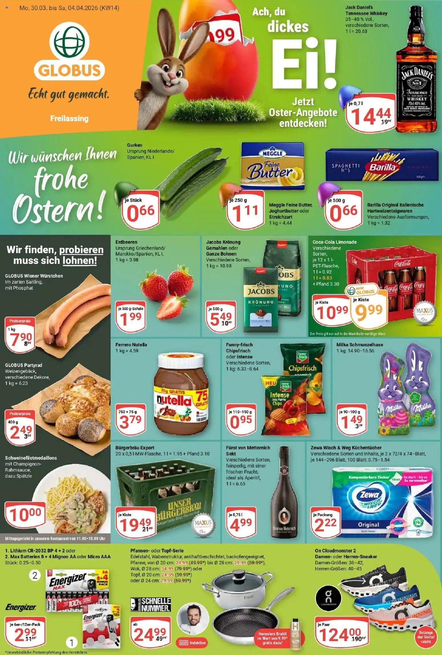 Globus prospekt Freilassing	 – gültig ab 30.03.2026 | Seite: 7 | Produkte: Butter, Jack Daniel's, Paprika, Uhr