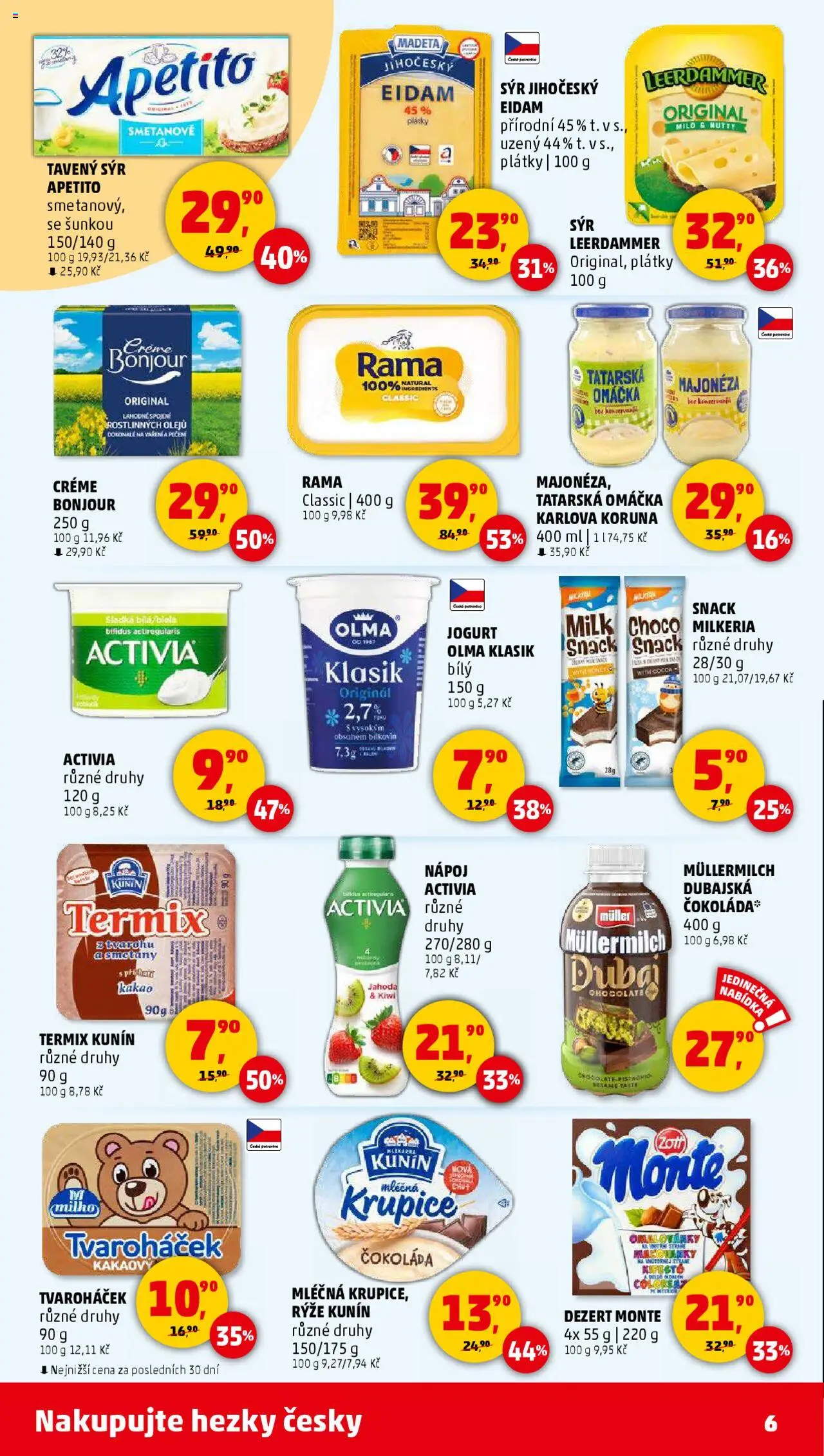 Penny Market leták - Čtvrtečník od 29.05.2025 | Strana: 6 | Produkty: Tavený sýr, Čokoláda, Semolina, Müllermilch