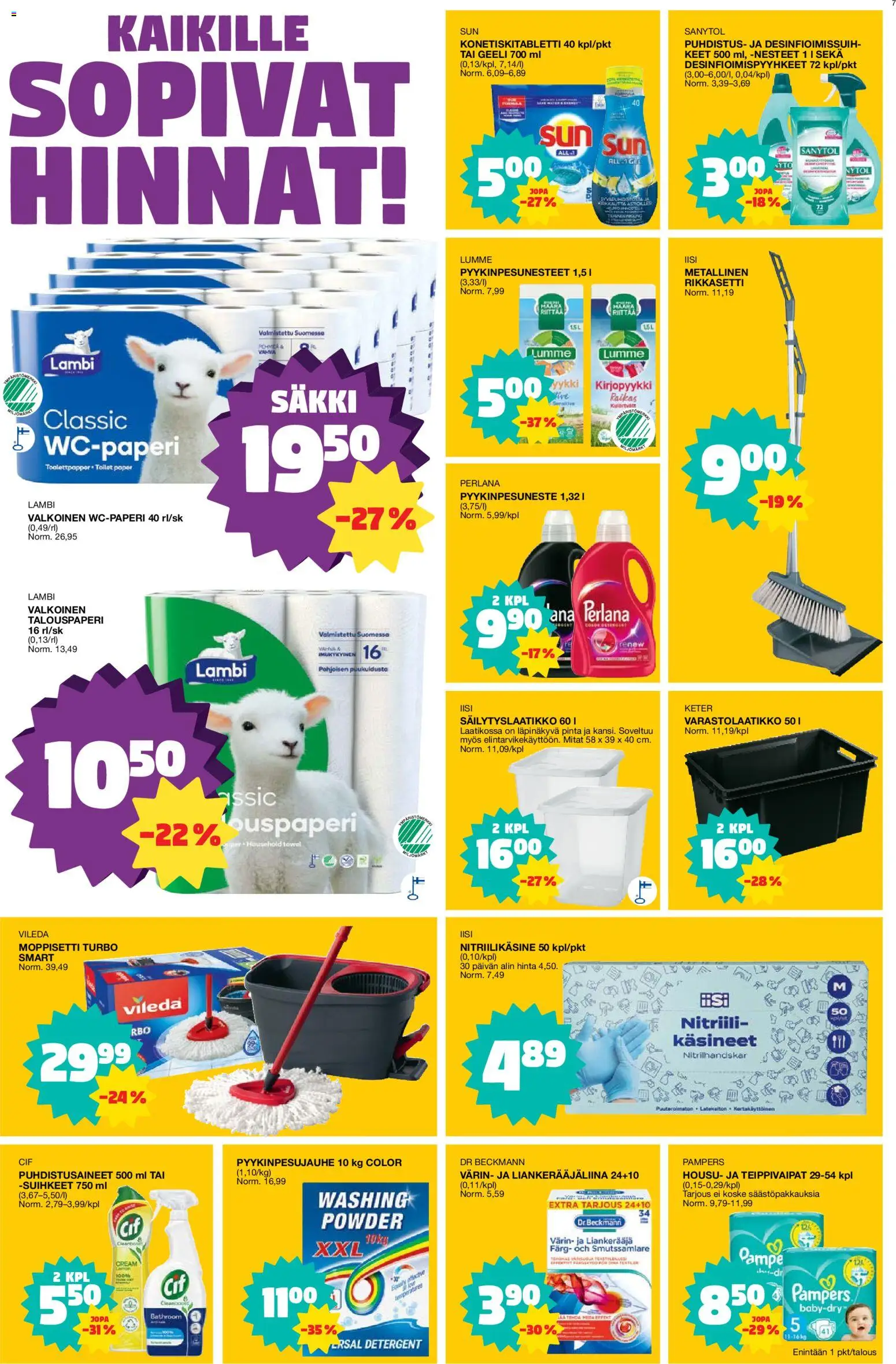 Tokmanni tarjoukset – voimassa 03.11.2025 alkaen | Sivu: 7 | Tuotteet: Wc-paperi, Käsineet