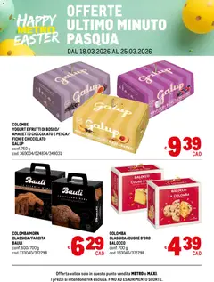 Anteprima del volantino Metro volantino Offerte ultimo minuto Pasqua valido a partire dal 18.03.2026