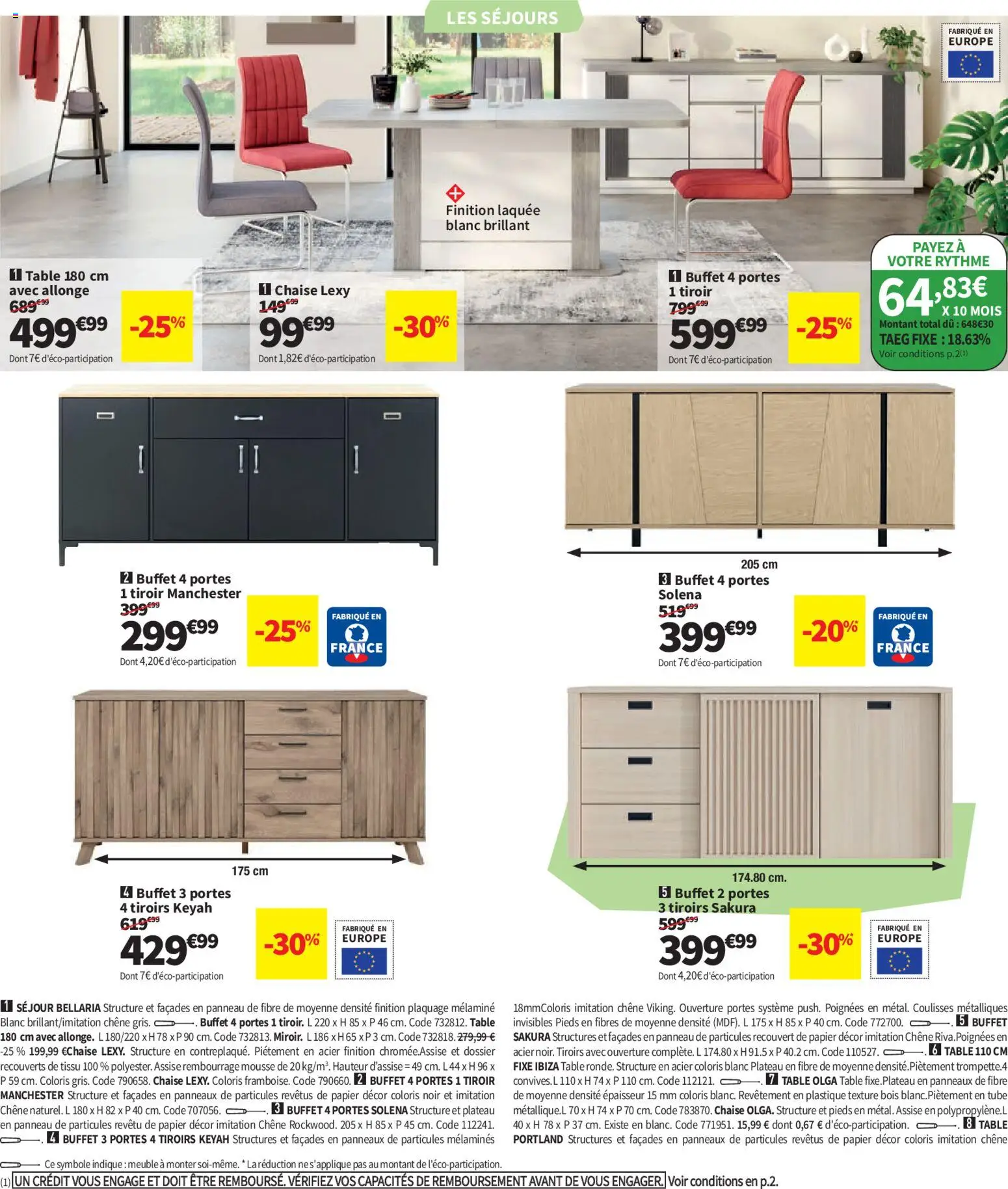 {H1} | Page: 16 | Produits: Poignées, Chaise, Buffet, Portes