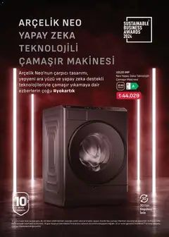 16.04.2026 tarihinden itibaren geçerli olan Arçelik kataloğu önizlemesi | Sayfa: 20 | Ürünler: Çamaşır makinesi