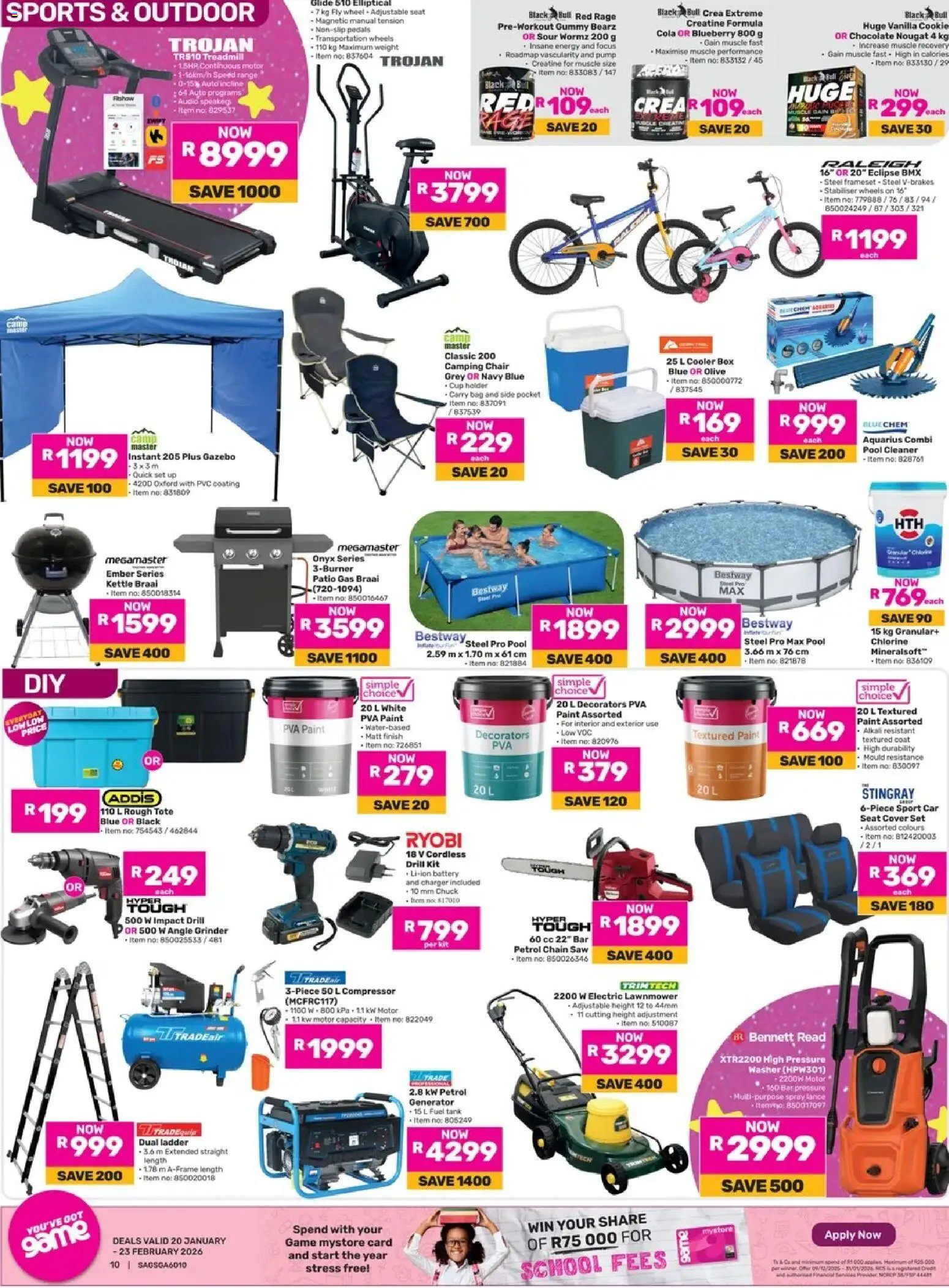 New Game catalogue – valid from 20.01.2026 | Page: 10 | Products: Cover, Bag, Drill, Angle grinder