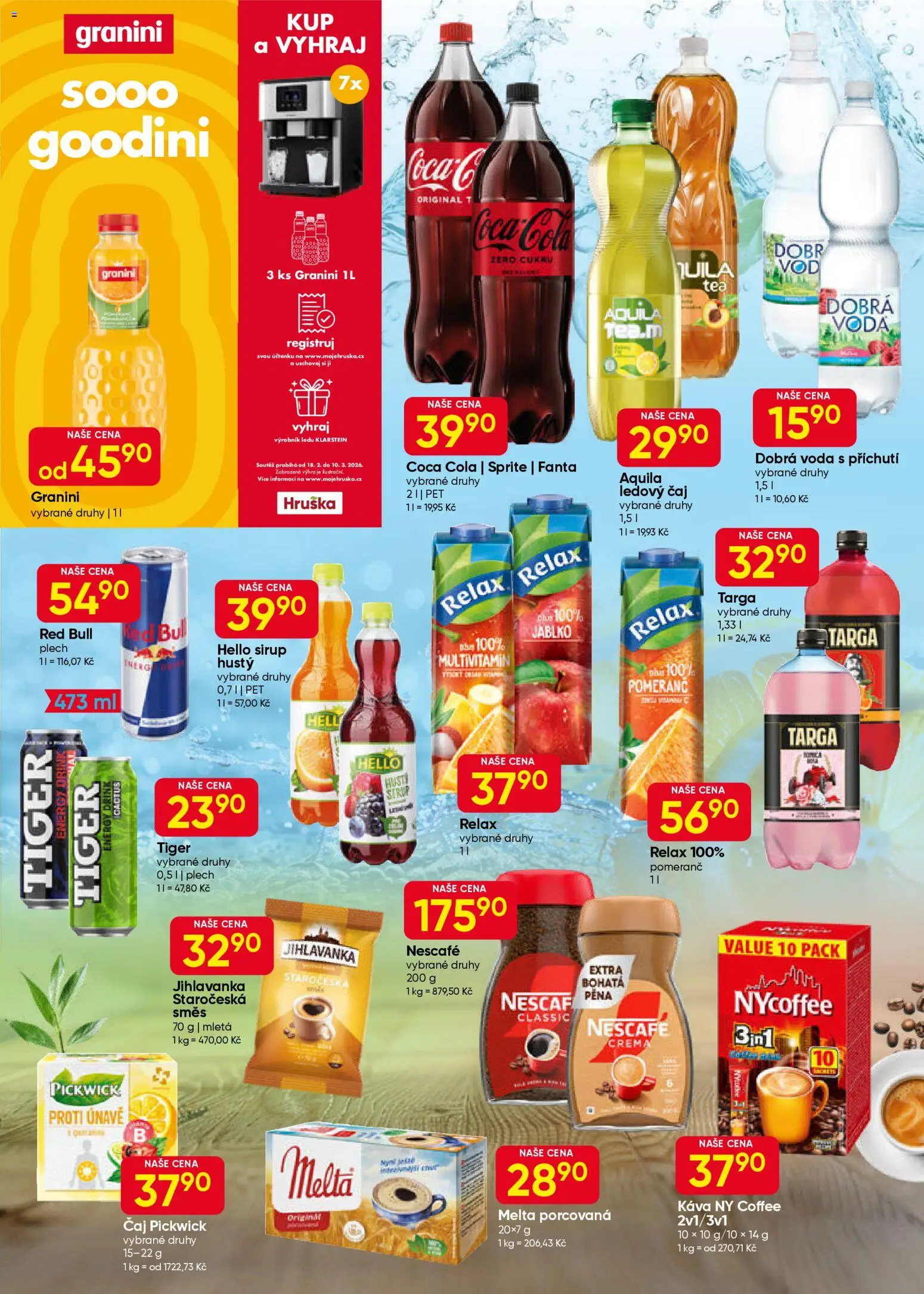 Hruška leták od 25.02.2026 | Strana: 5 | Produkty: Voda, Hello sirup, Jihlavanka, Melta