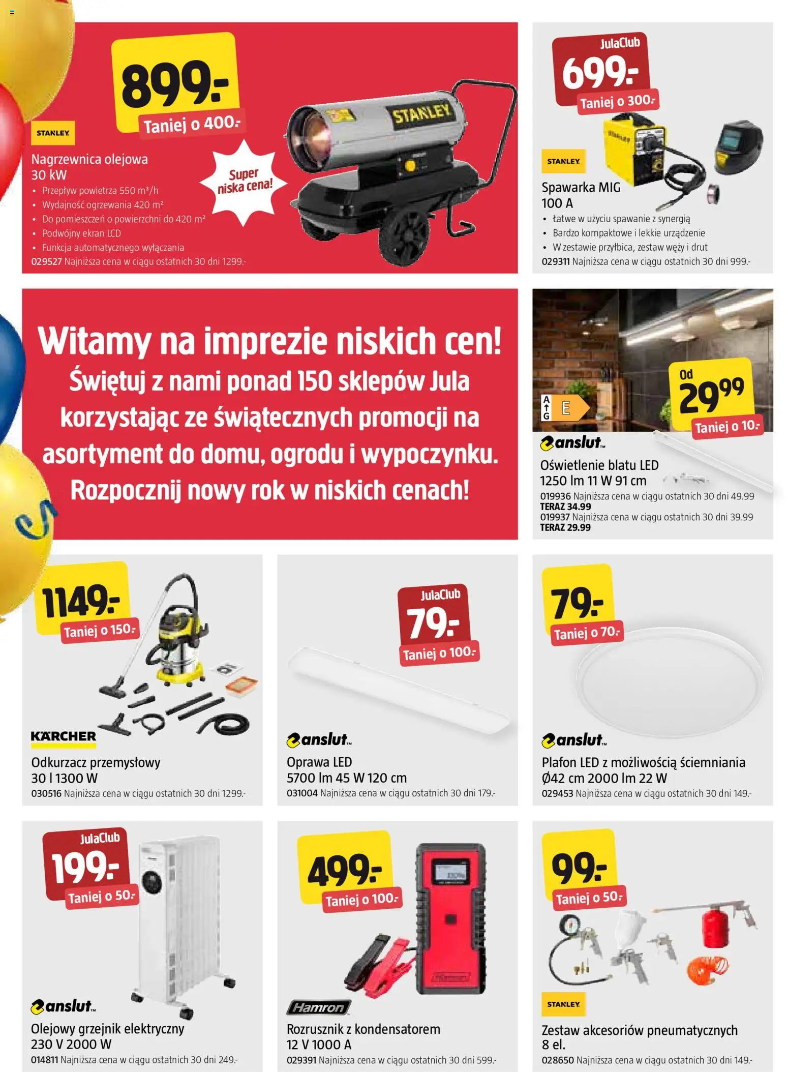 Jula Gazetka od 30.12.2025 | Strona: 4 | Produkty: Odkurzacz, Odkurzacz przemysłowy