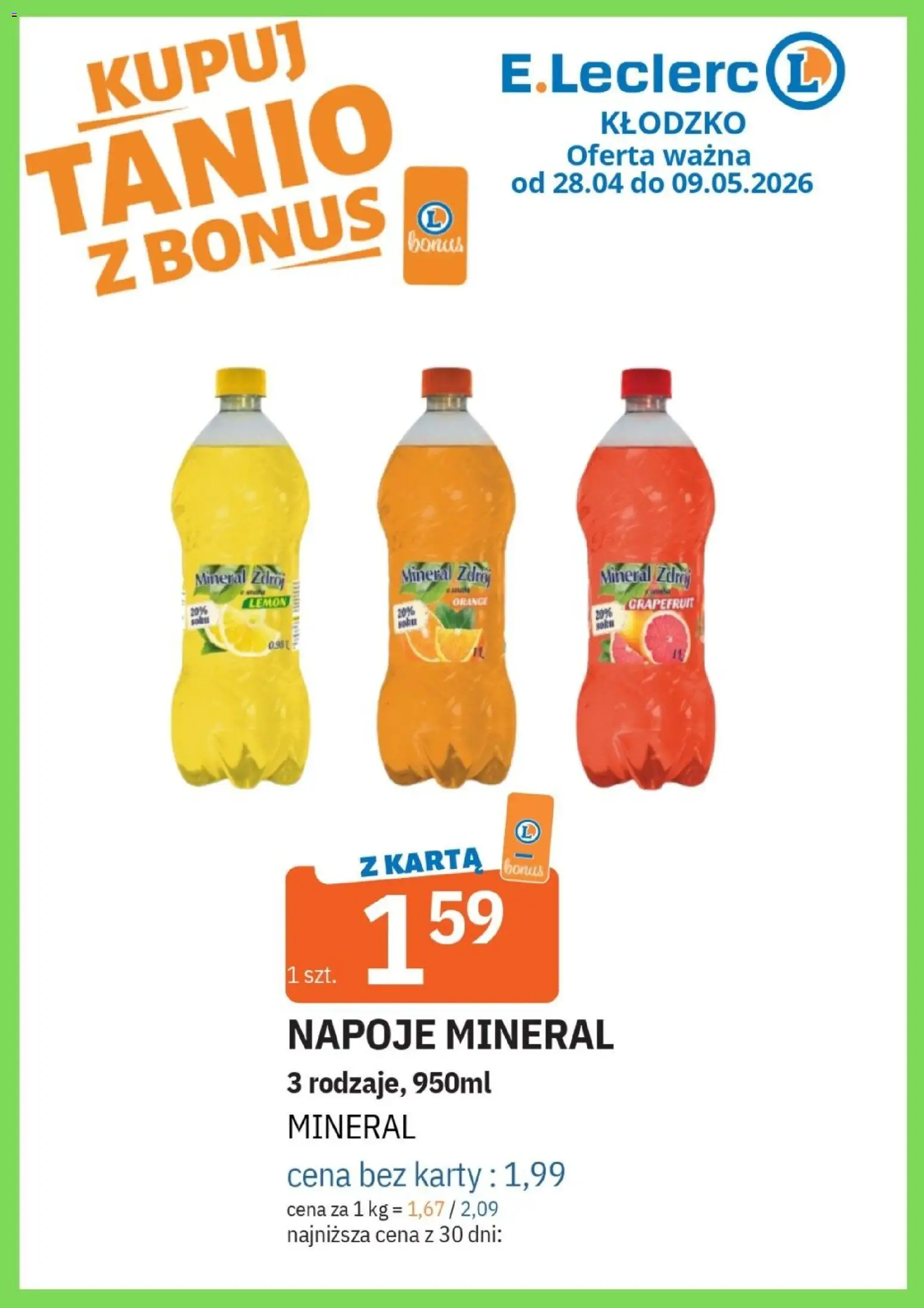 E.Leclerc gazetka - Kłodzko od 28.04.2026 | Strona: 39 | Produkty: Karta, Napoje