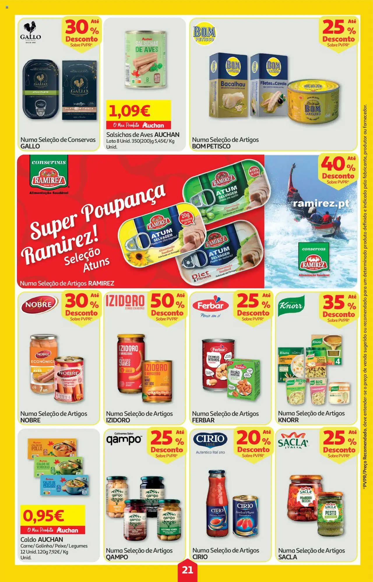 Auchan folheto │ válido de 16.10.2025 | Página: 21 | Produtos: Escada, Azeite, Manteiga, Tremoços
