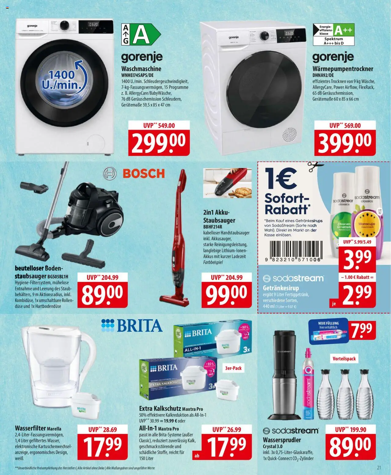 Famila Prospekt 	 - gültig ab dem 23.06.2025 | Seite: 21 | Produkte: Bosch, Gorenje, Waschmaschine, Zitronen