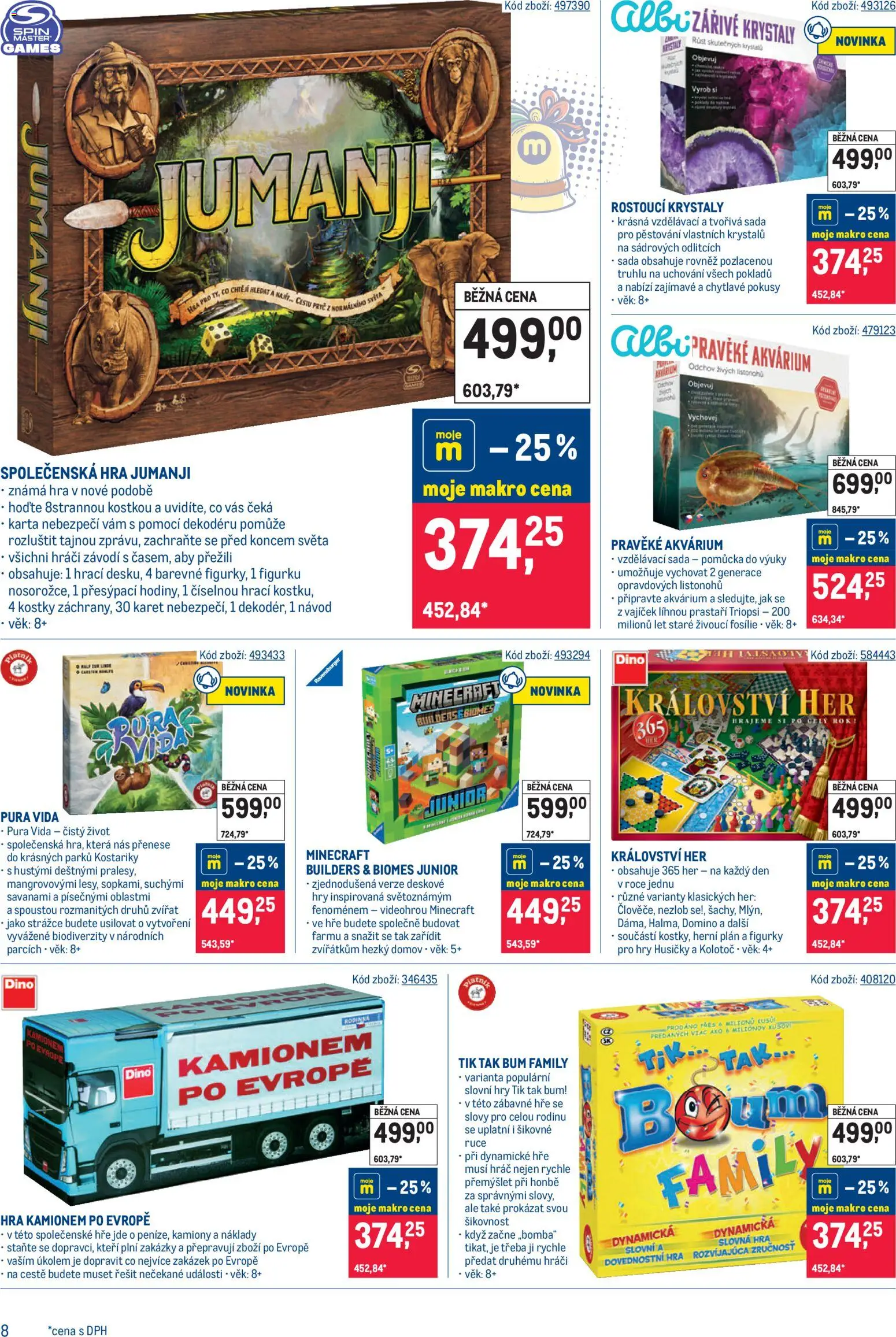 Makro leták - Hračky od 05.11.2025 | Strana: 8 | Produkty: Hra, Figurky, Kostky