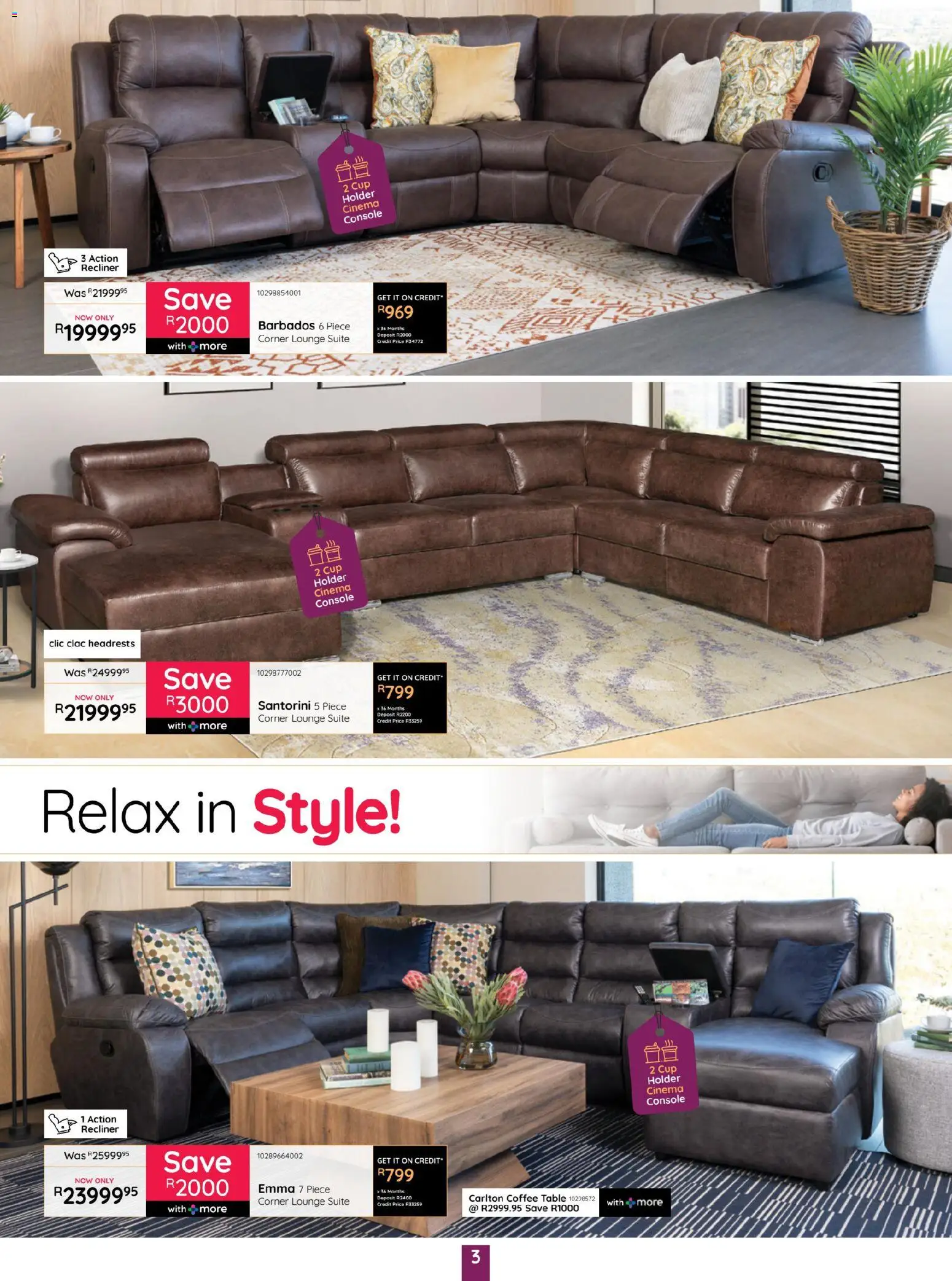 New Bradlows catalogue – valid from 19.03.2026 | Page: 3 | Products: Coffee table, Table, Lounge suite, Coffee