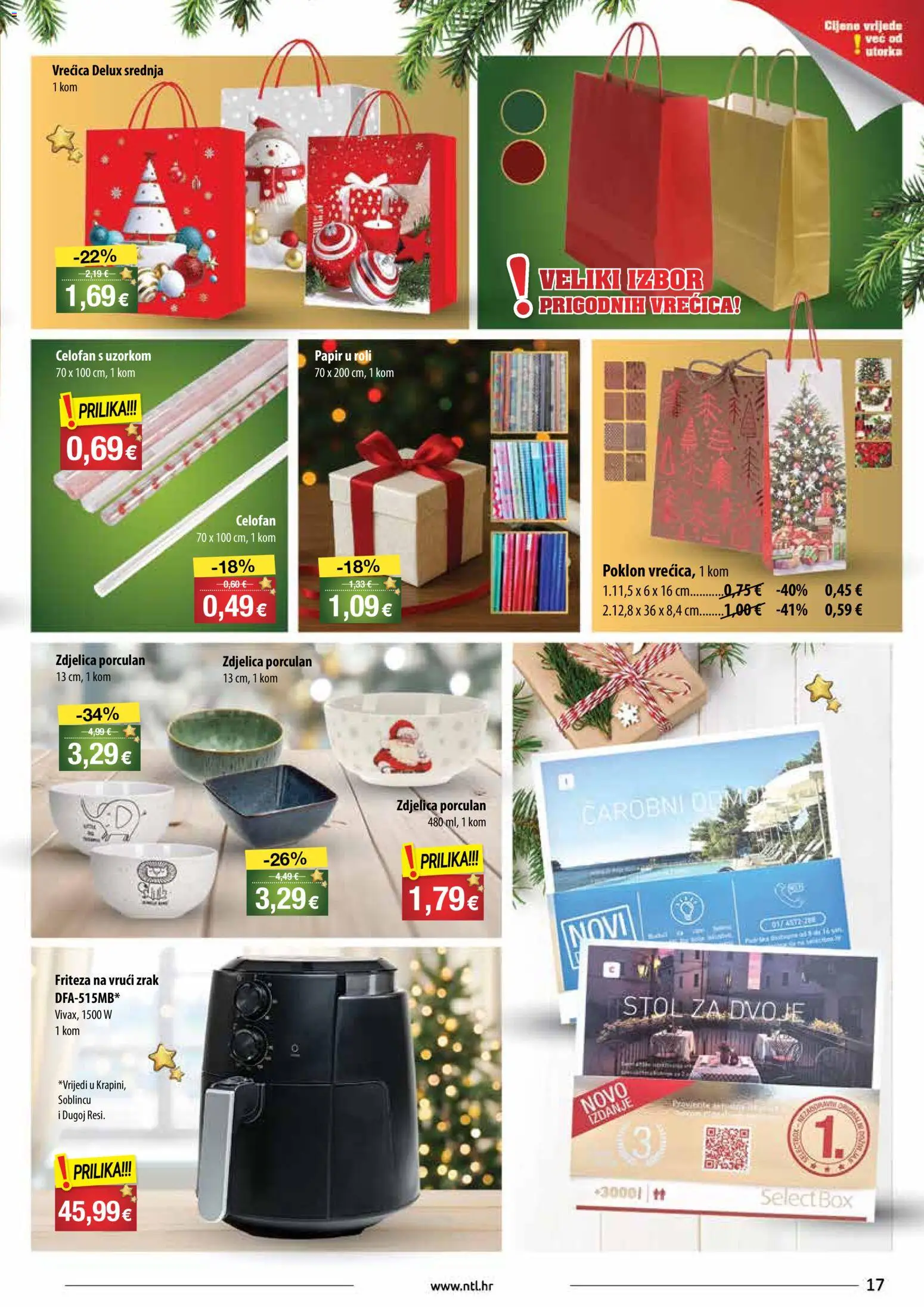 NTL katalog | vrijedi od 17.12.2025 | Stranica: 17 | Proizvodi: Friteza, Stol, Celofan, Friteza na vrući zrak