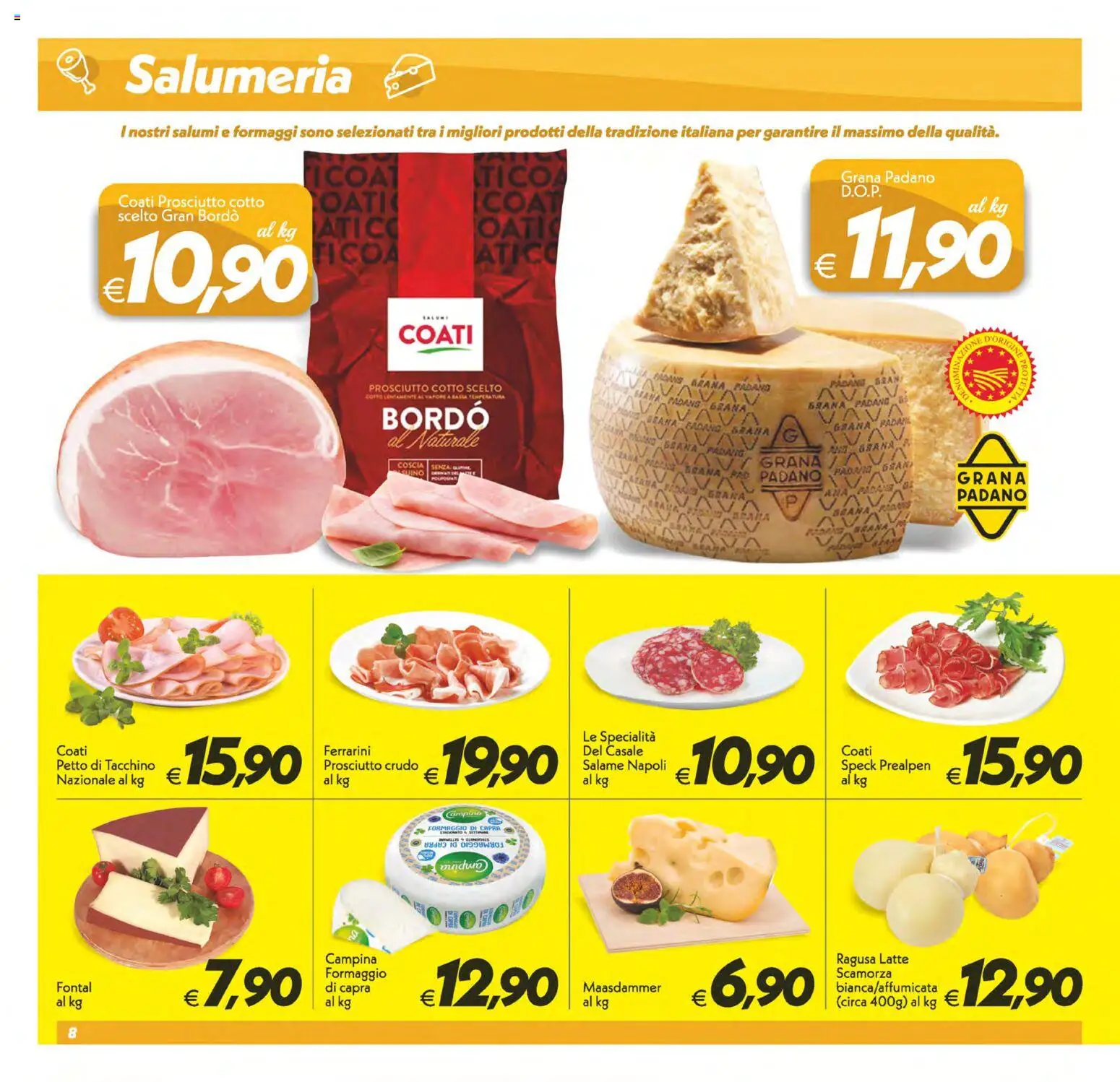 Volantino SuperConveniente del 06.03.2026 | Pagina: 8 | Prodotti: Speck, Prosciutto Cotto, Latte, Formaggio
