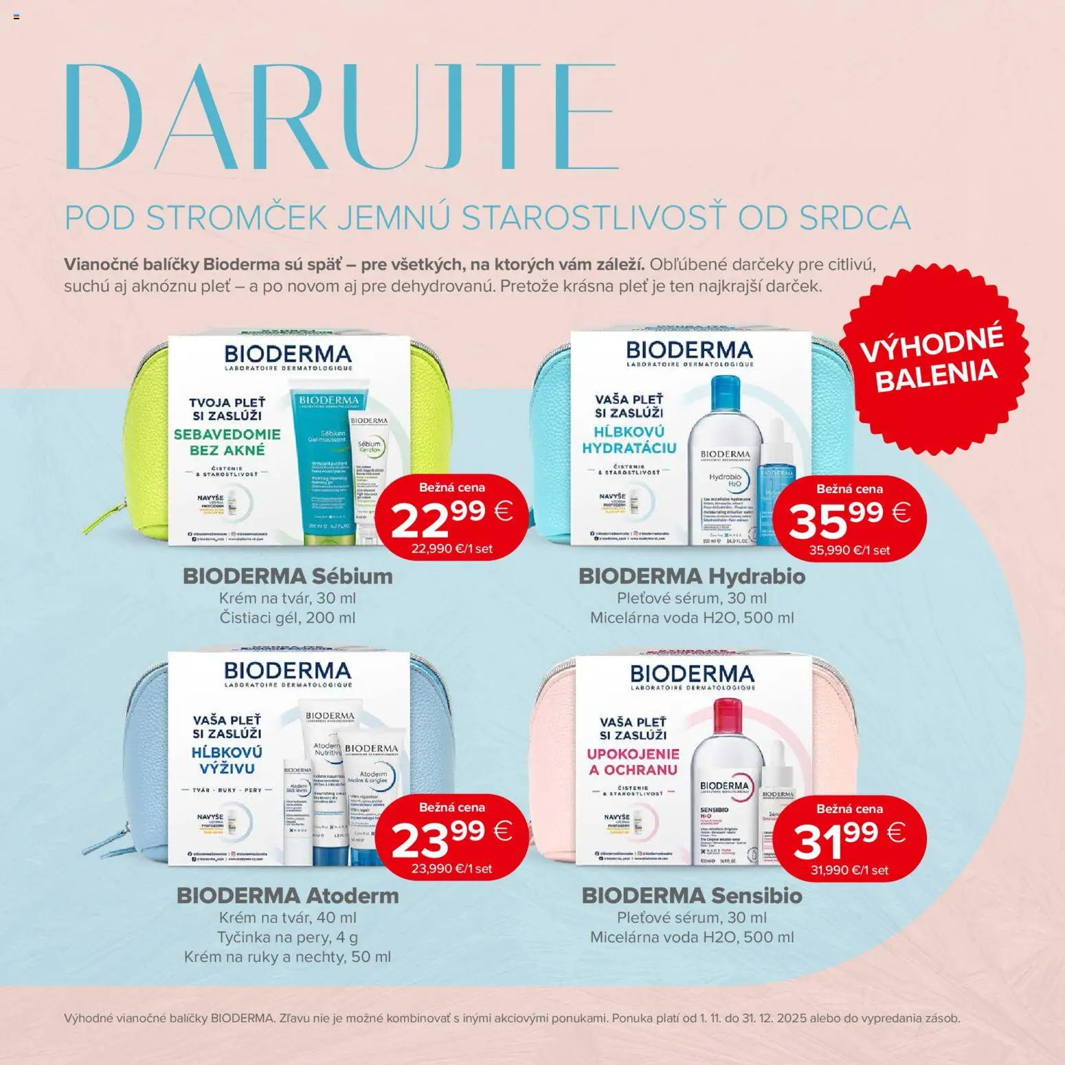 Nové Dr. Max akcie – leták je platný od 07.11.2025 | Strana: 2 | Produkty: Krém na ruky, Krém, Bioderma, Voda