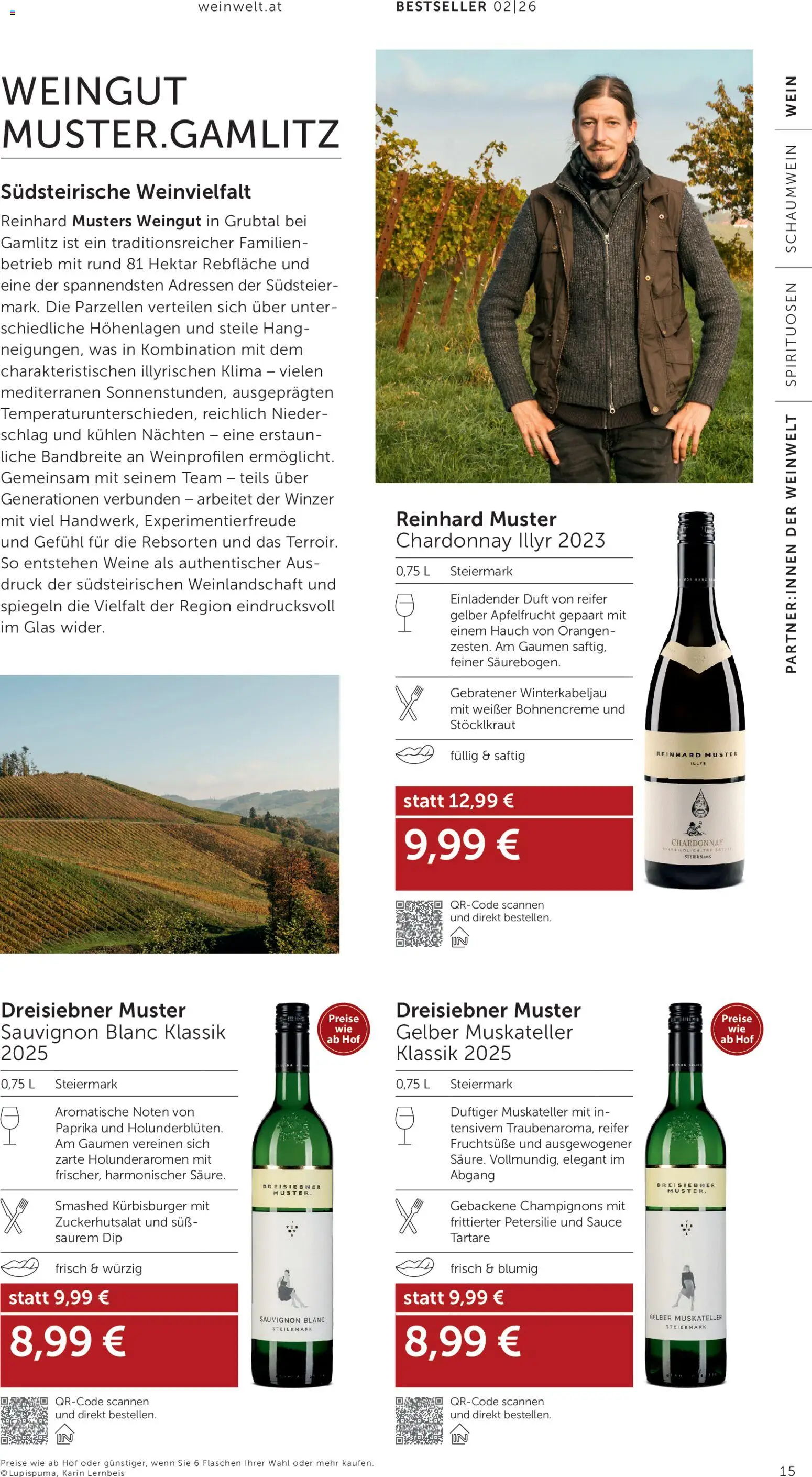 Interspar Wein Welt gültig ab 05.02.2026 | Seite: 15 | Produkte: Petersilie, Duft, Wein, Orangen