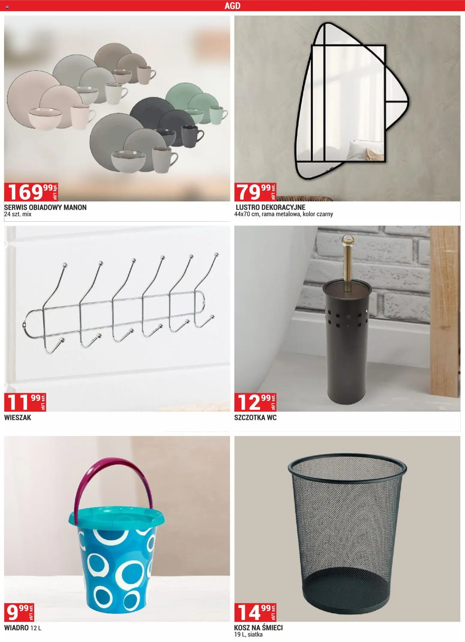 Merkury Market Gazetka od 01.02.2026 | Strona: 30 | Produkty: Kosz, Lustro, Siatka, Szczotka