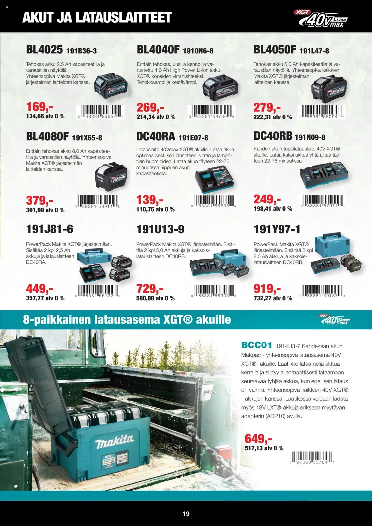  | Sivu: 19 | Tuotteet: Laatikko, Akku