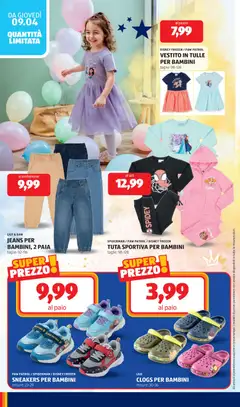 Anteprima del volantino VESTITO IN TULLE PER BAMBINI, Vestito in tulle per bambini, taglie: 98-128 valido a partire dal 06.04.2026 | Pagina: 26 | Prodotti: Sneakers, Vestito, Jeans