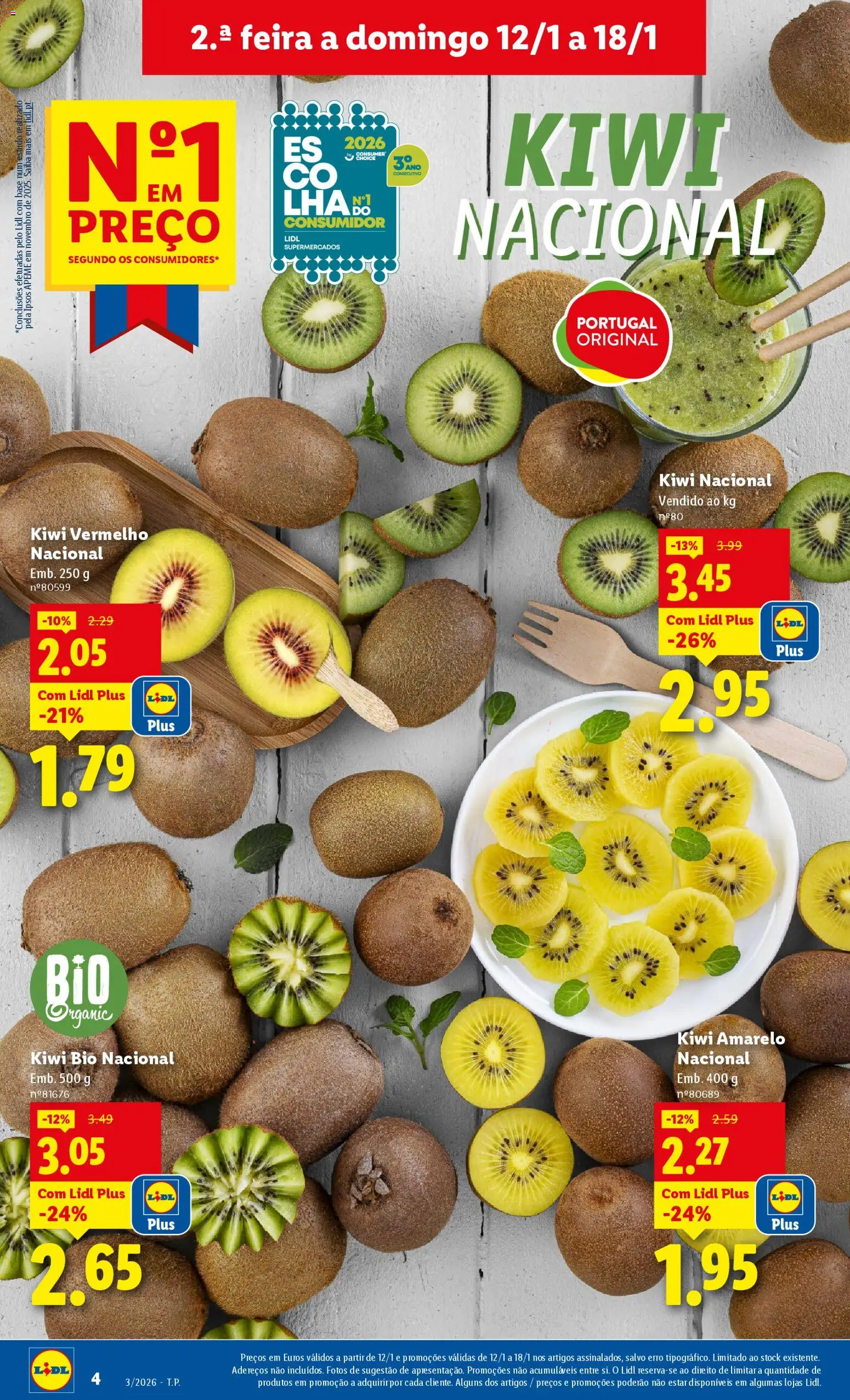 Lidl folheto │ válido de 12.01.2026 | Página: 4 | Produtos: Base, Kiwi