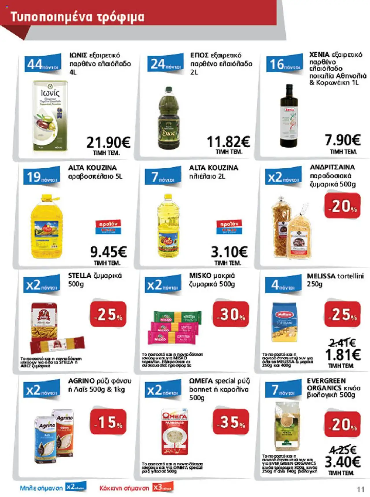  | Σελίδα: 11 | Προϊόντα: Ηλιέλαιο, Ρύζι, Ζυμαρικά, Κινόα