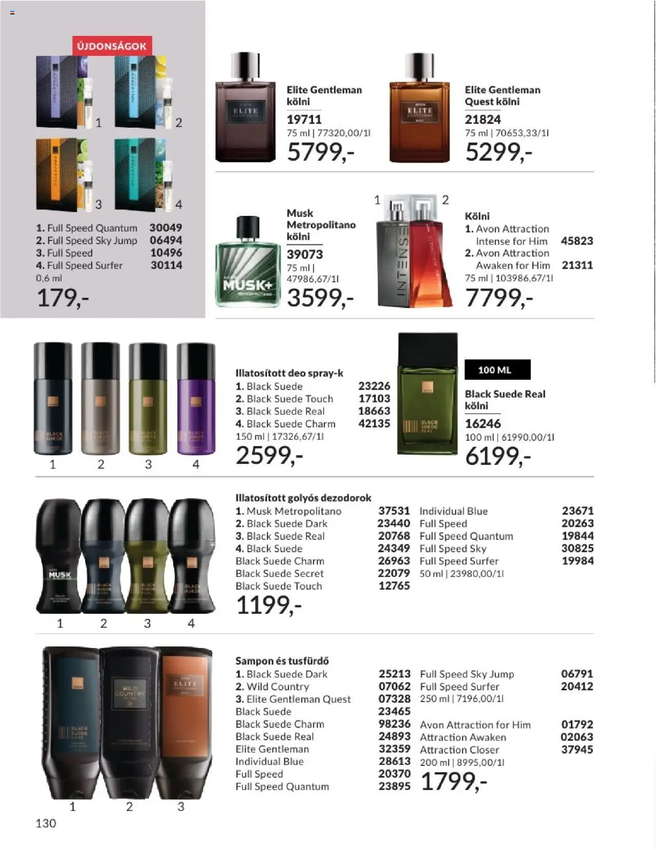 Avon akciós ujság - amely érvényes a következő dátumtól: 01.06.2025 | Oldal: 130 | Termékek: Kölni, Roll-on, Sampon, Tusfürdő