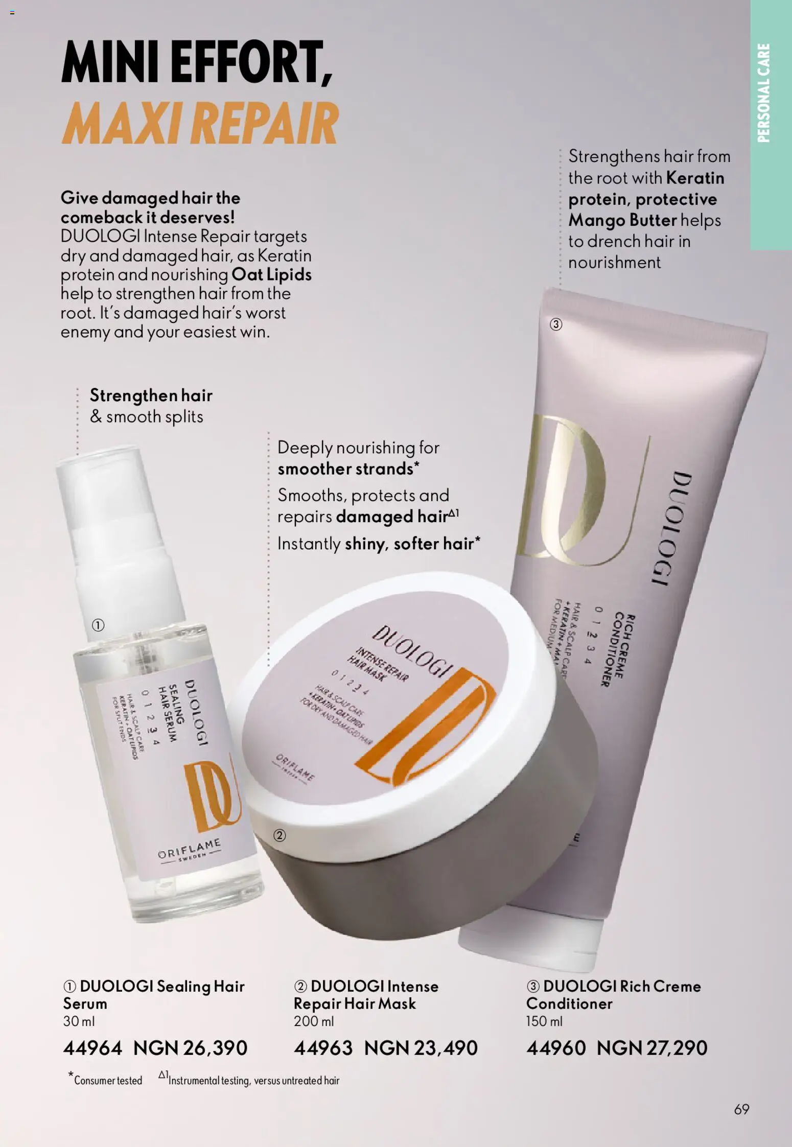 Oriflame Catalogue 2/2026 valid from 01.04.2026 | Page: 69 | Products: Butter, Conditioner, Mango, Mask